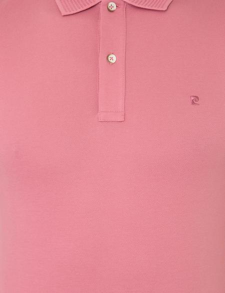 Pembe Slim Fit Polo Yaka Merserize Tişört - 50249879148