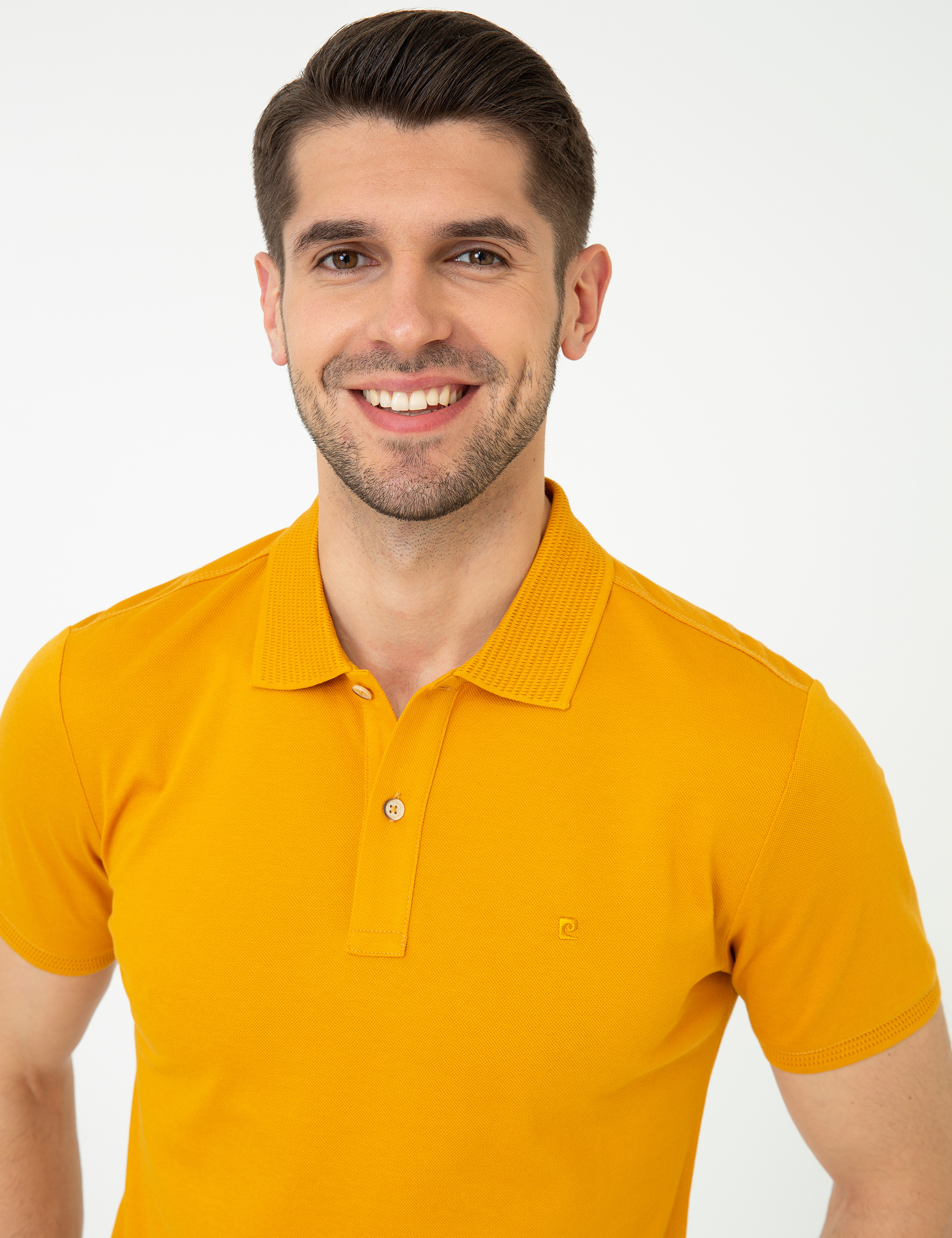 Safran Slim Fit Polo Yaka Merserize Tişört - Image 2