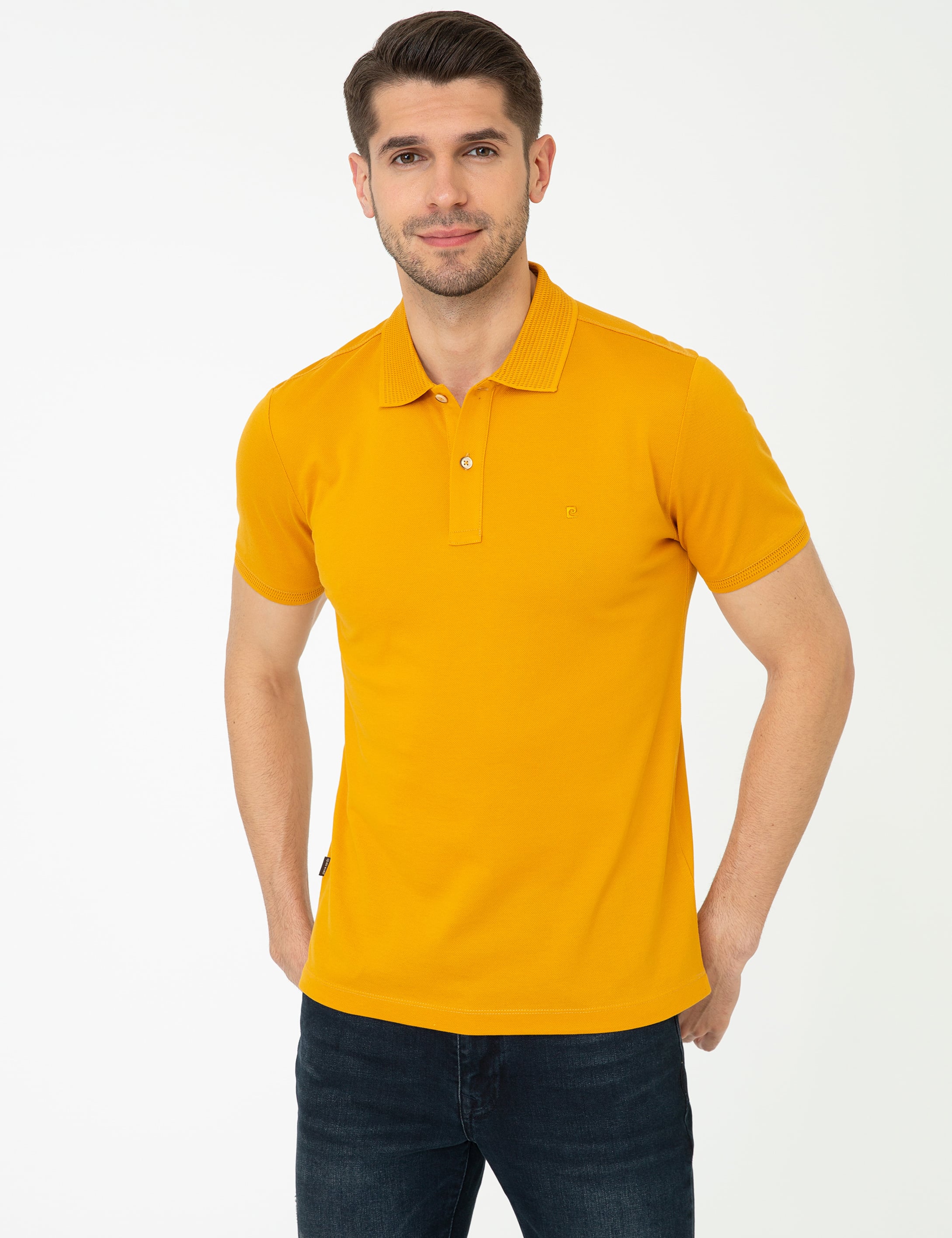 Safran Slim Fit Polo Yaka Merserize Tişört