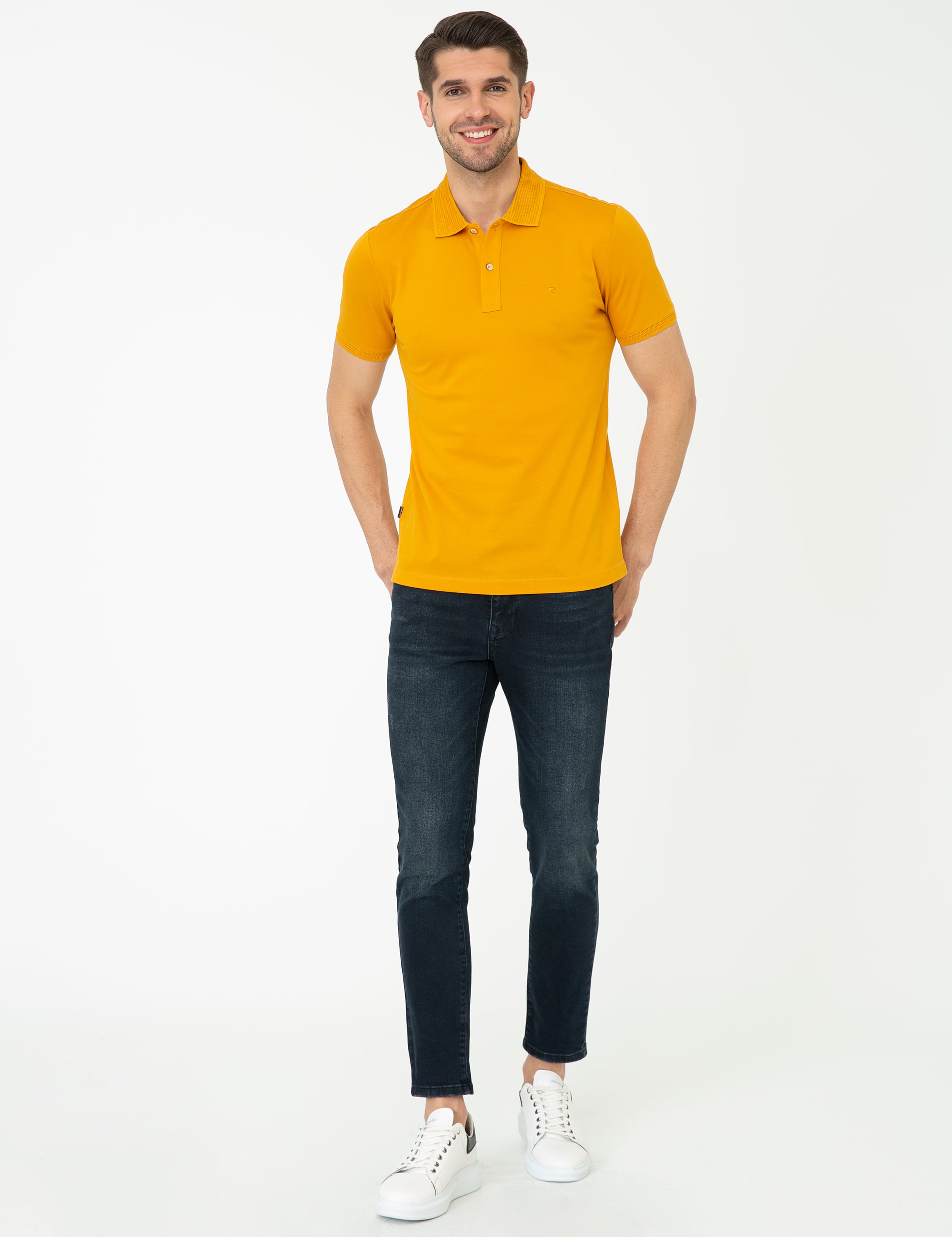 Safran Slim Fit Polo Yaka Merserize Tişört - Image 4
