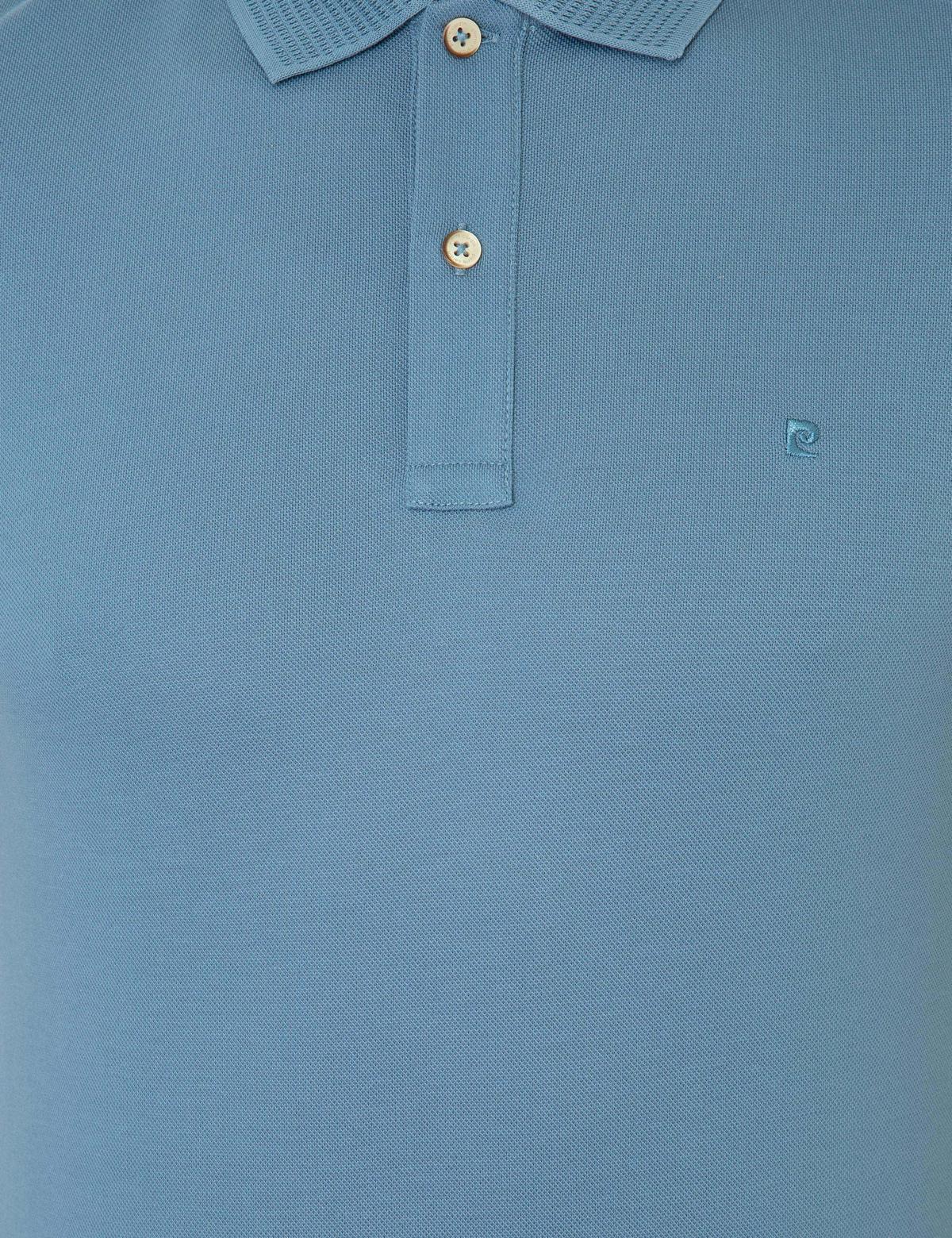 Koyu Mint Slim Fit Polo Yaka Merserize Tişört - 50249879243