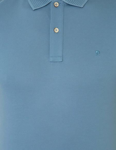 Koyu Mint Slim Fit Polo Yaka Merserize Tişört - 50249879243