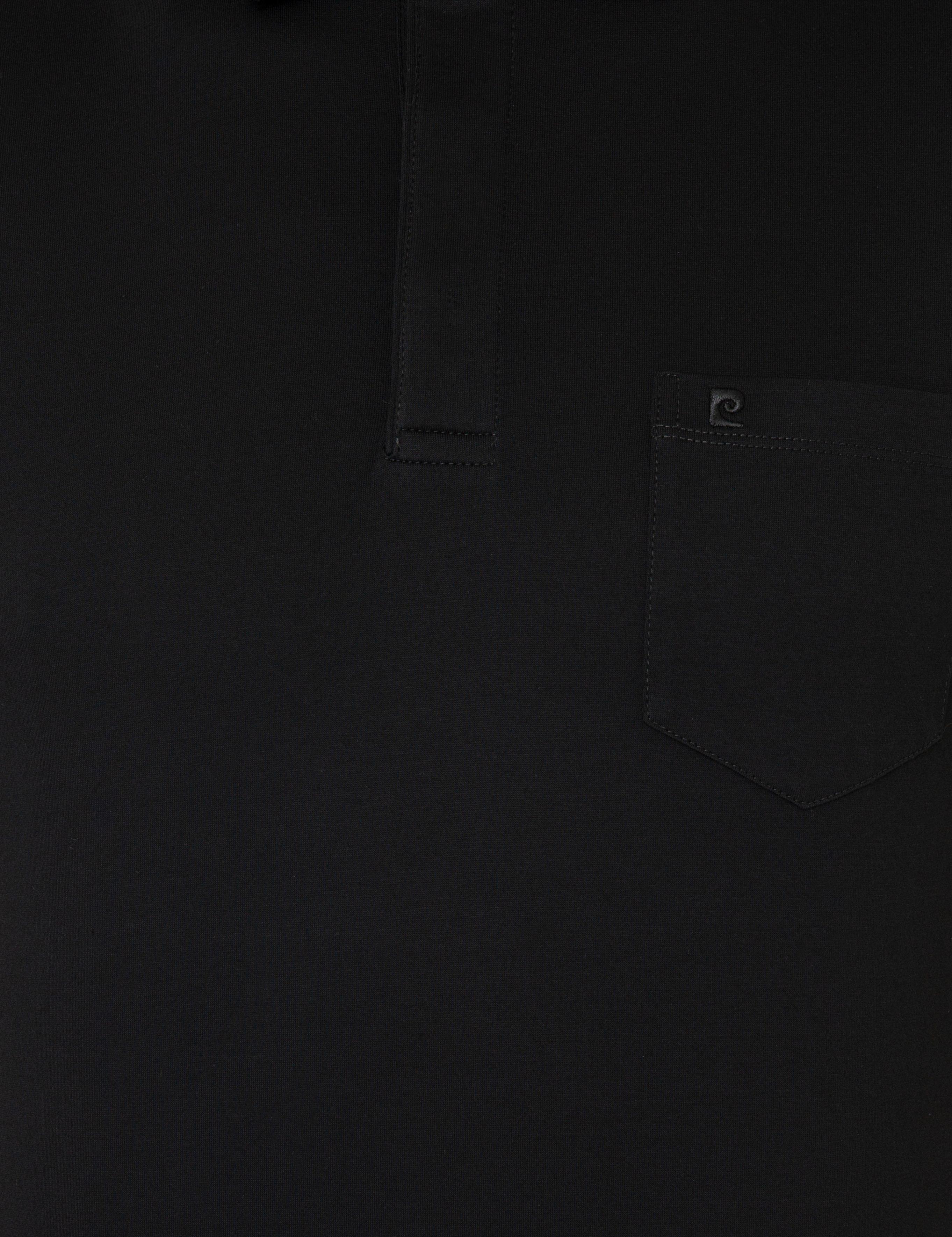 Siyah Regular Fit Polo Yaka Merserize Tişört