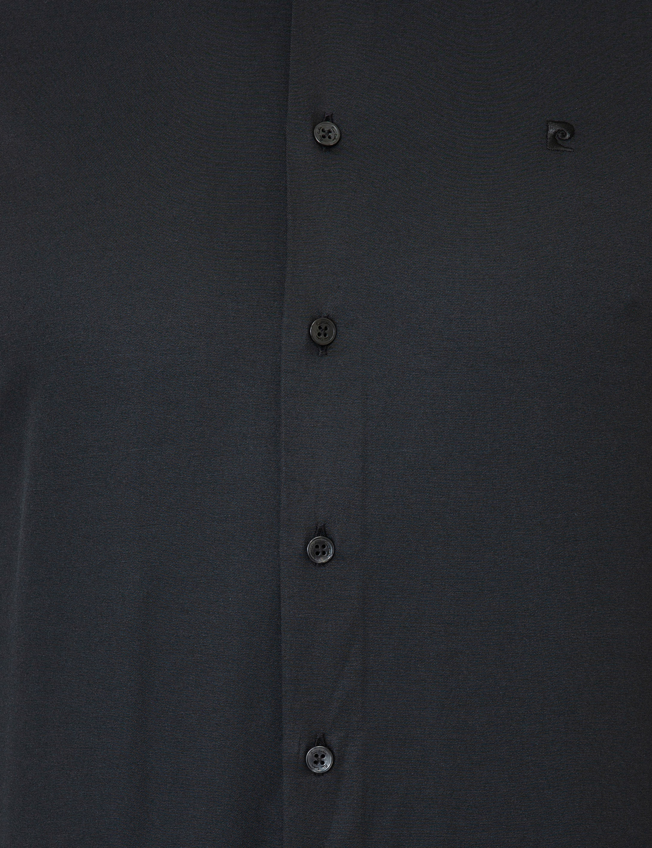 Pierre Cardin Siyah Slim Fit Uzun Kollu Klasik Gömlek görsel 5