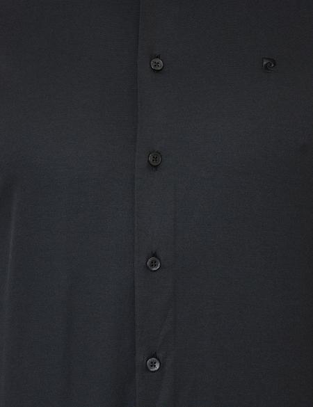 Siyah Slim Fit Uzun Kollu Klasik Gömlek - 50243306024