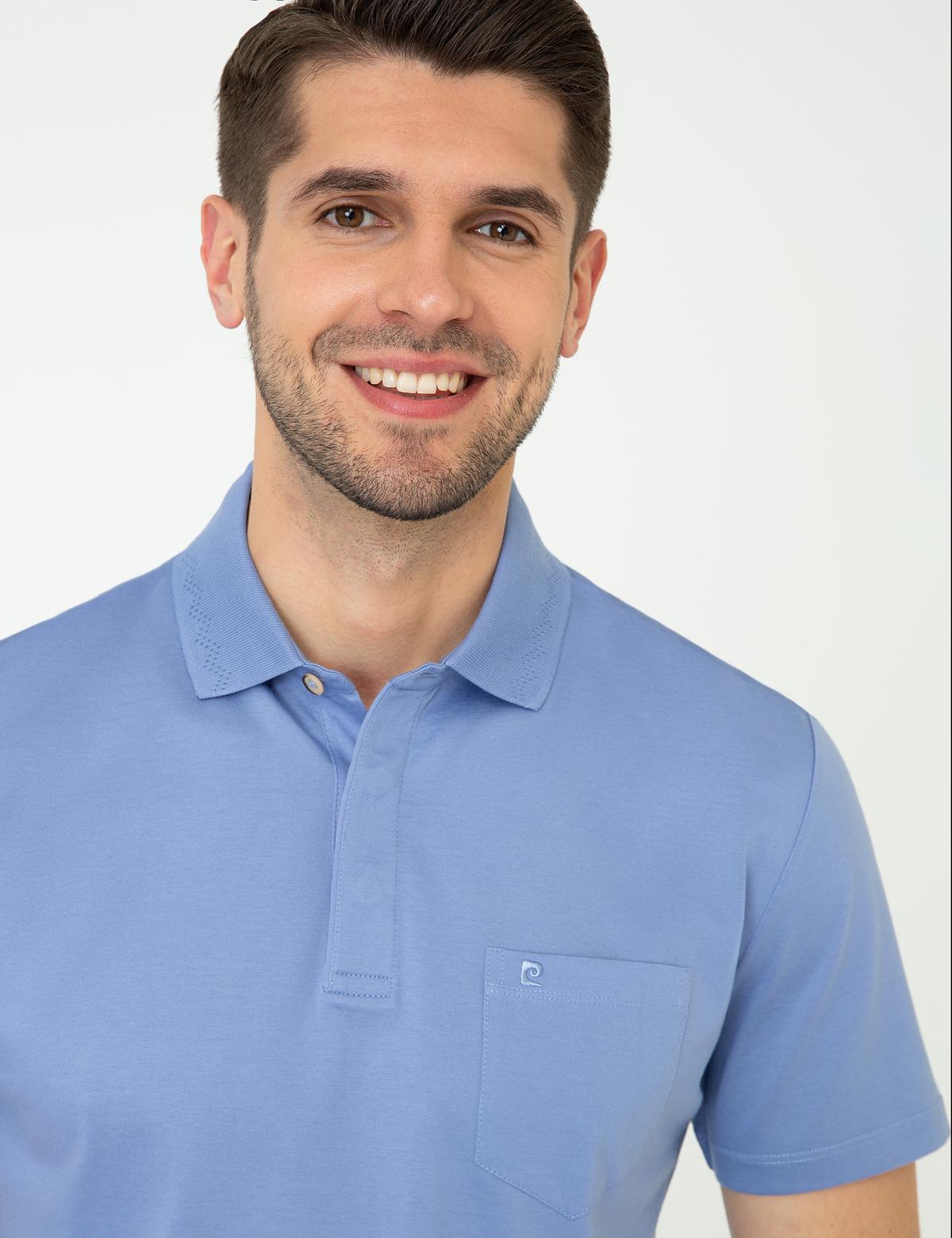 Koyu Mavi Regular Fit Polo Yaka Merserize Tişört - 50249893093