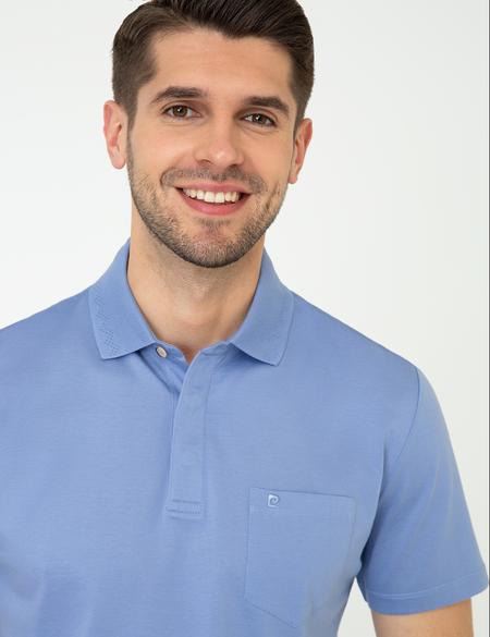 Koyu Mavi Regular Fit Polo Yaka Merserize Tişört - 50249893093