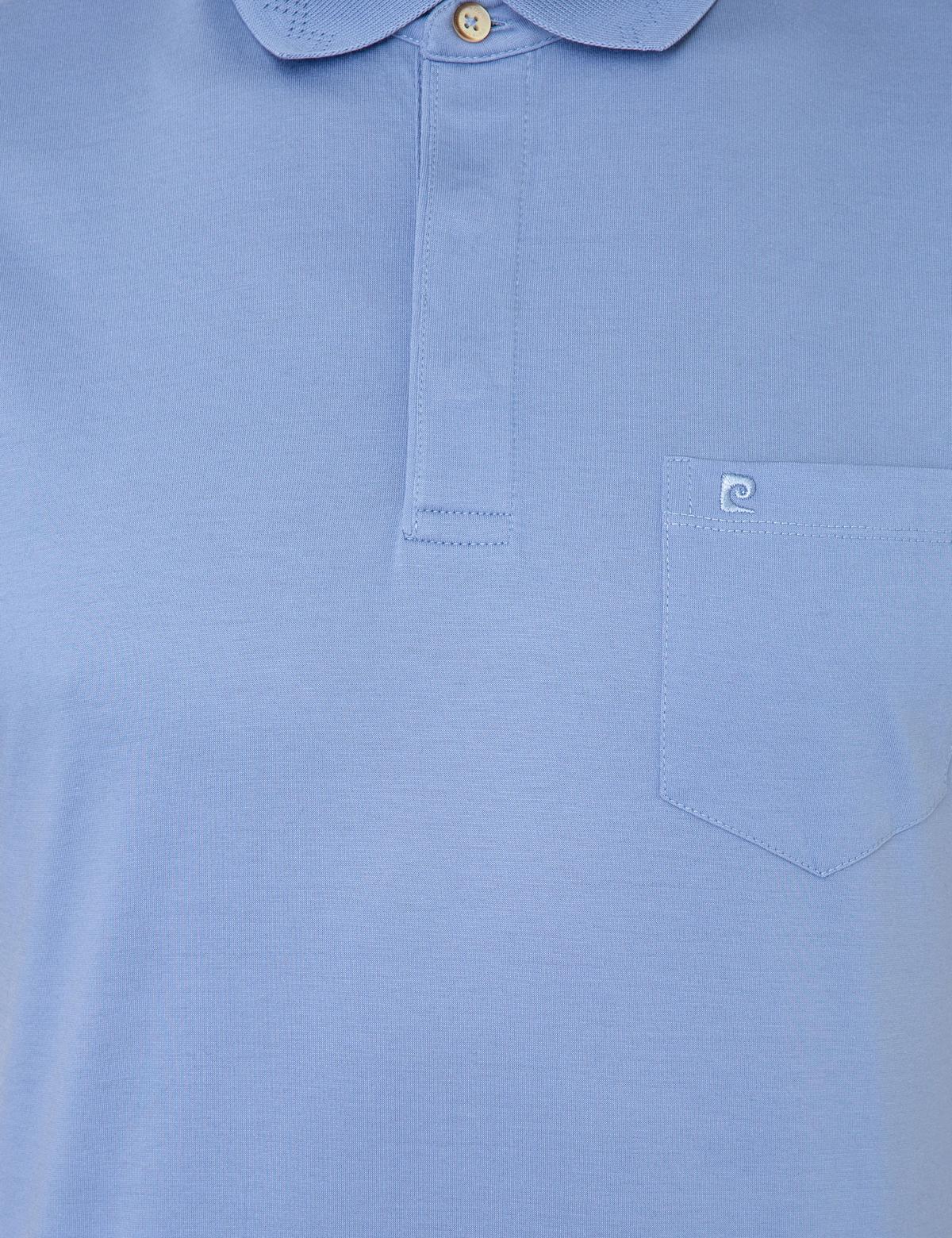 Koyu Mavi Regular Fit Polo Yaka Merserize Tişört - 50249893093