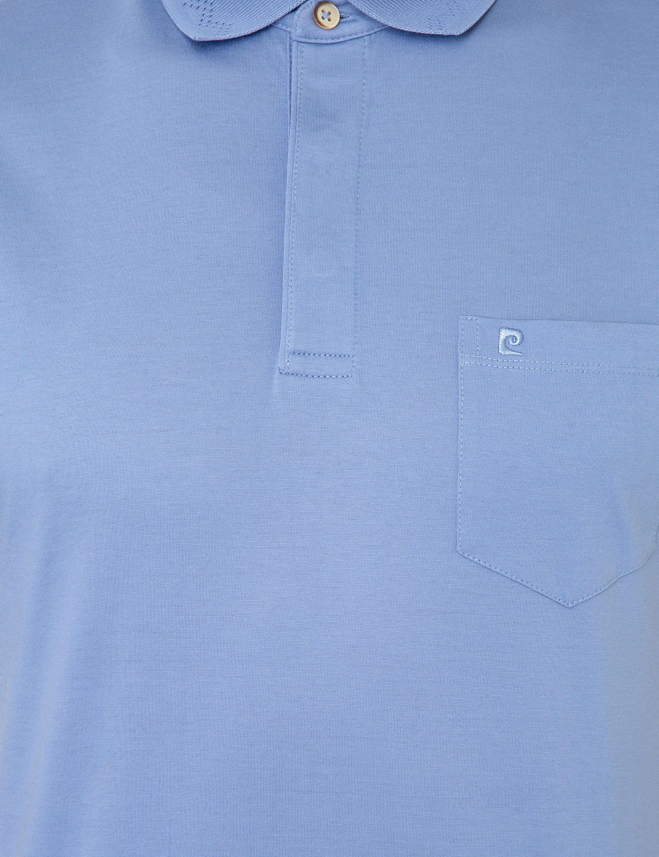Koyu Mavi Regular Fit Polo Yaka Merserize Tişört - Image 5