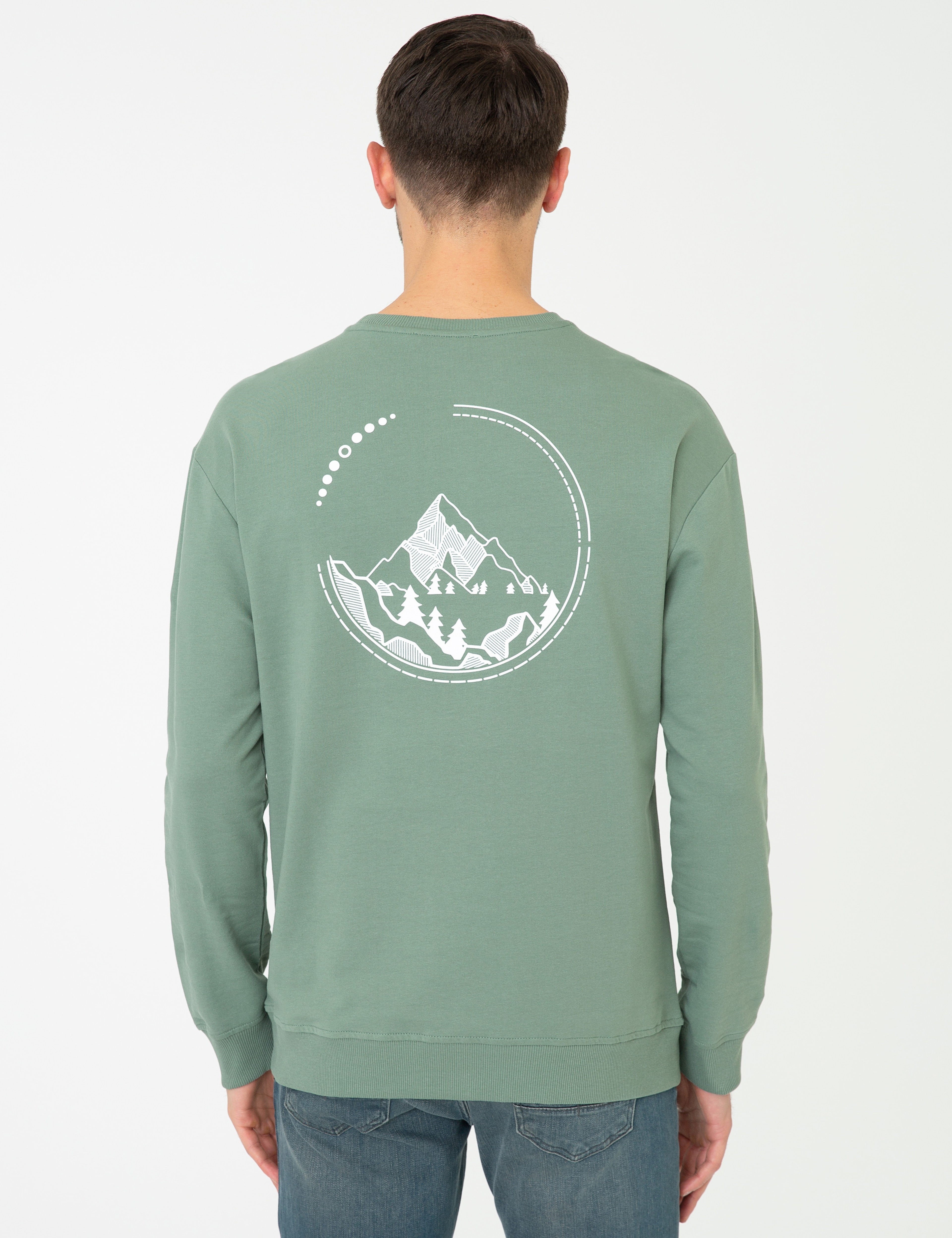 Yeşil Comfort Fit Sweatshirt - Image 4