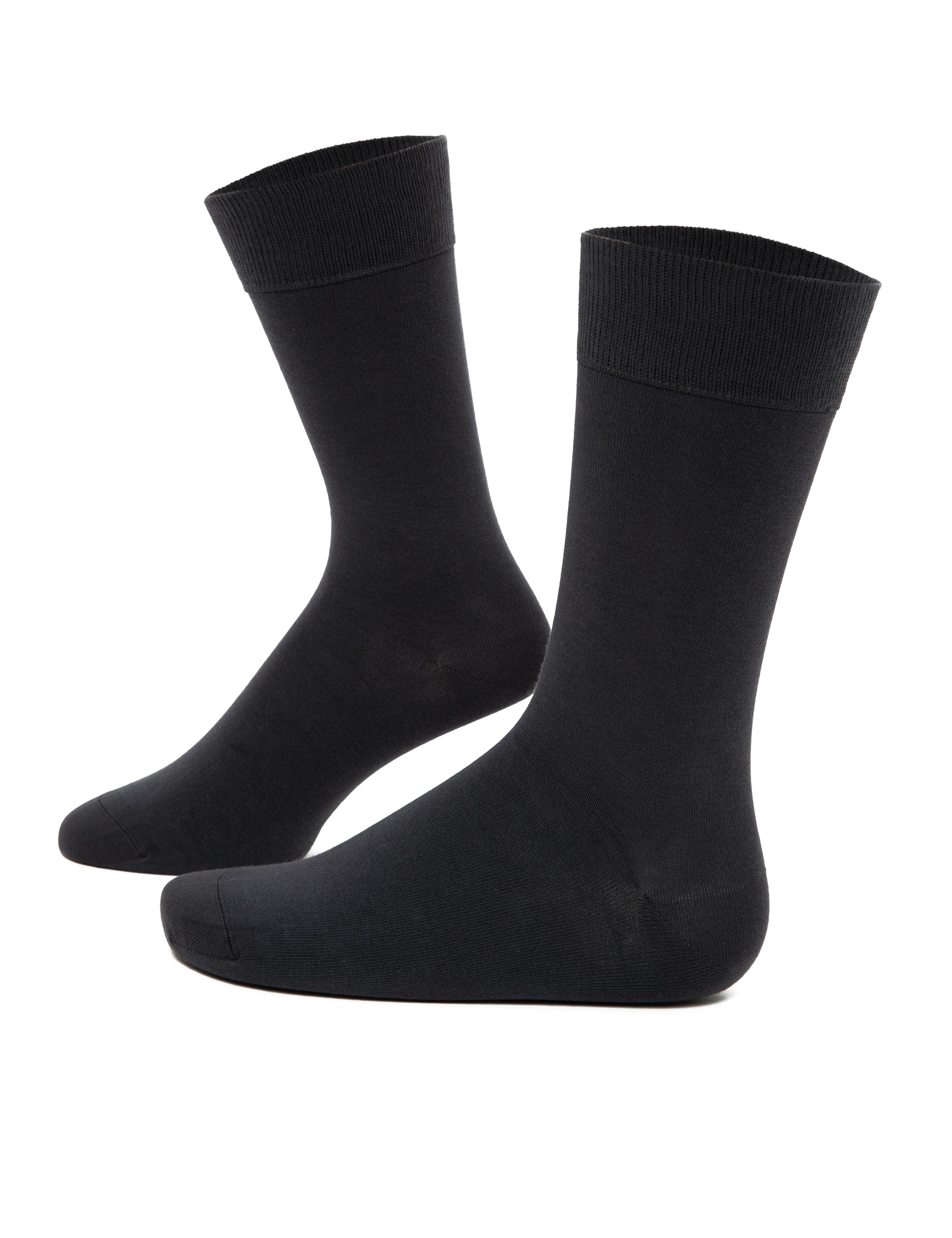 Erkek Antrasit Düz Soket Çorap