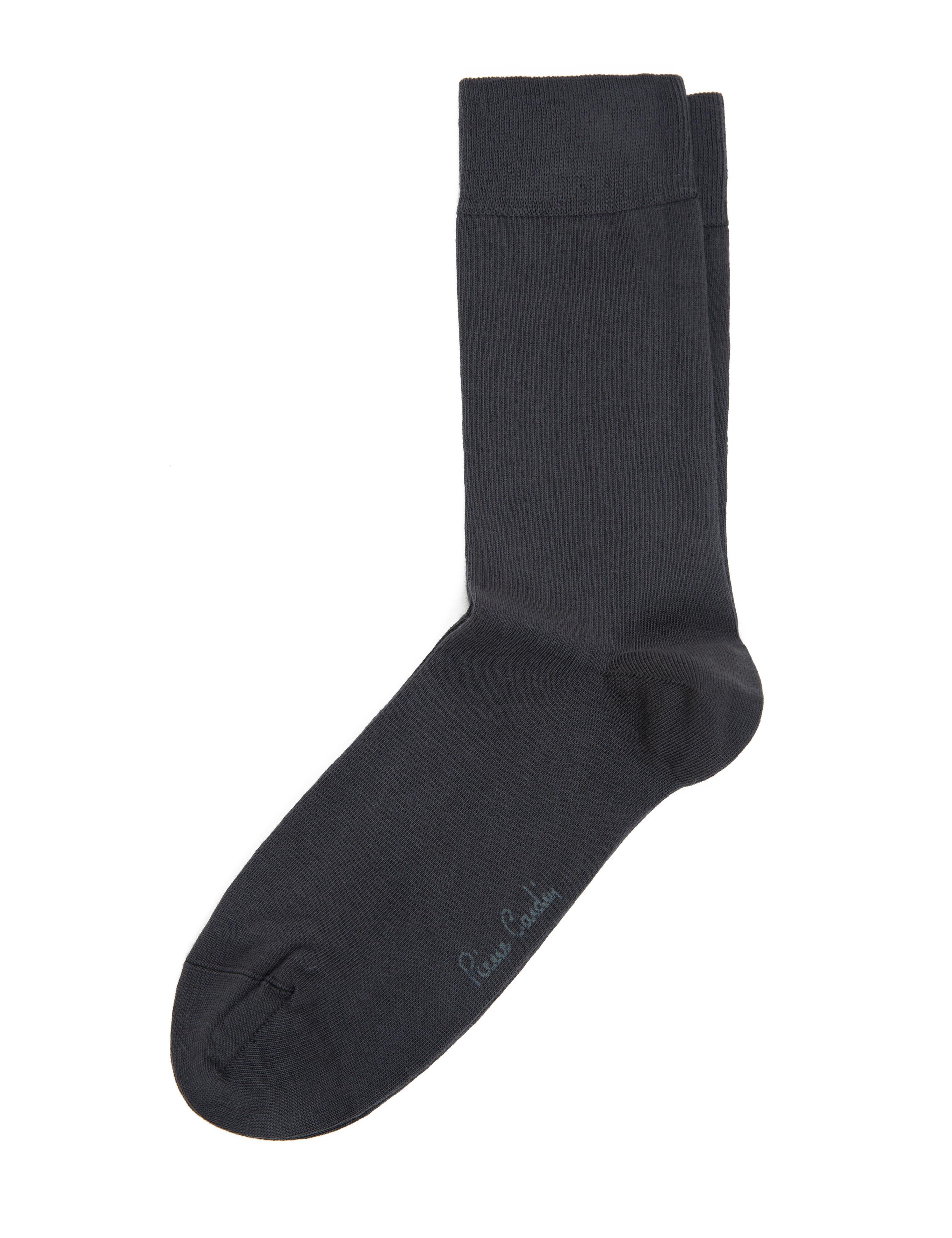 Erkek Antrasit Düz Soket Çorap