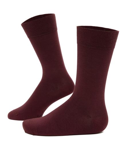 Erkek Bordo Düz Soket Çorap - 50250973008