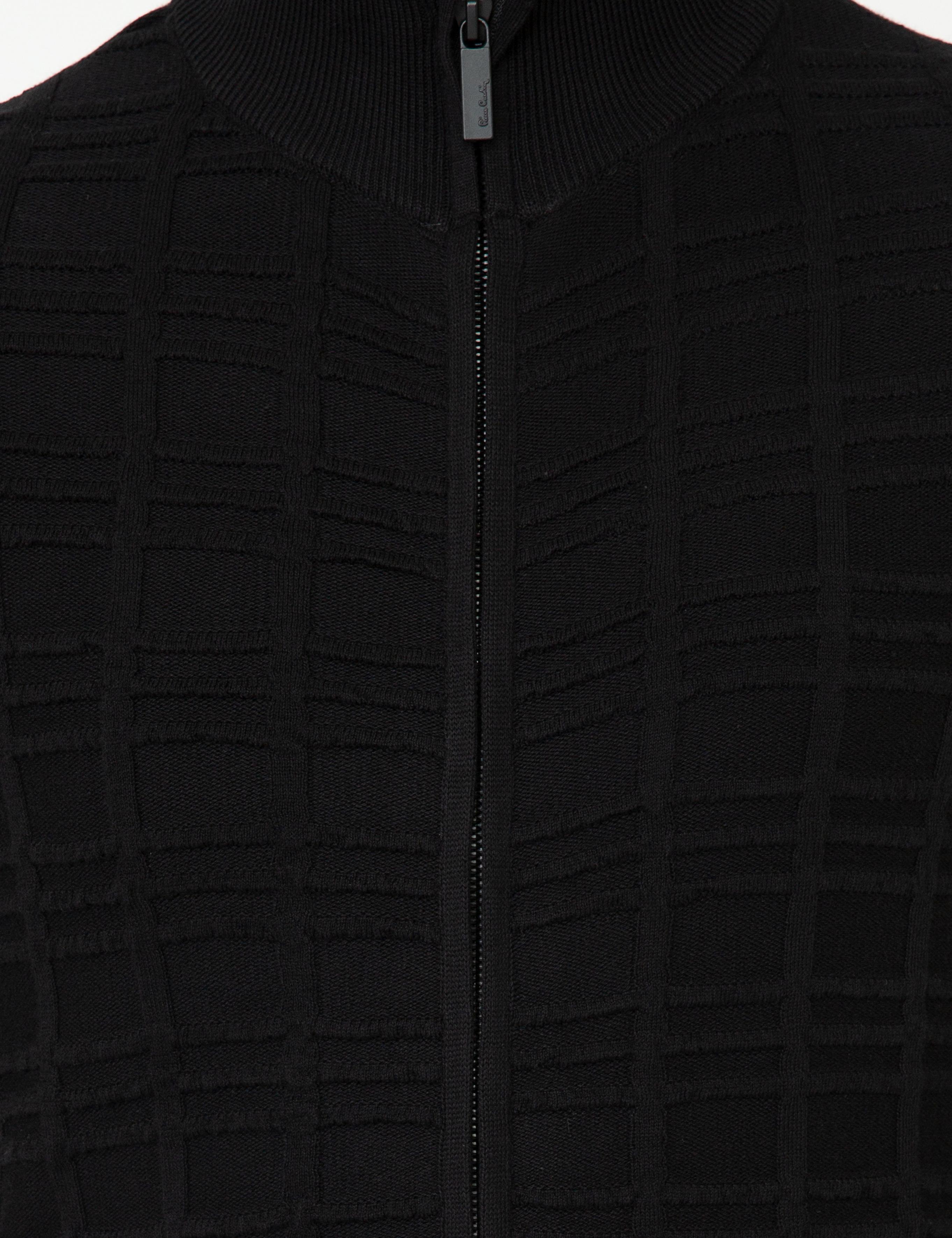 Siyah Slim Fit Triko Hırka
