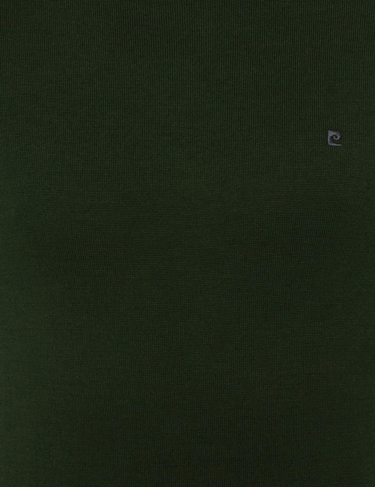 Yeşil Slim Fit Balıkçı Yaka Basic Triko Kazak - 50248583039