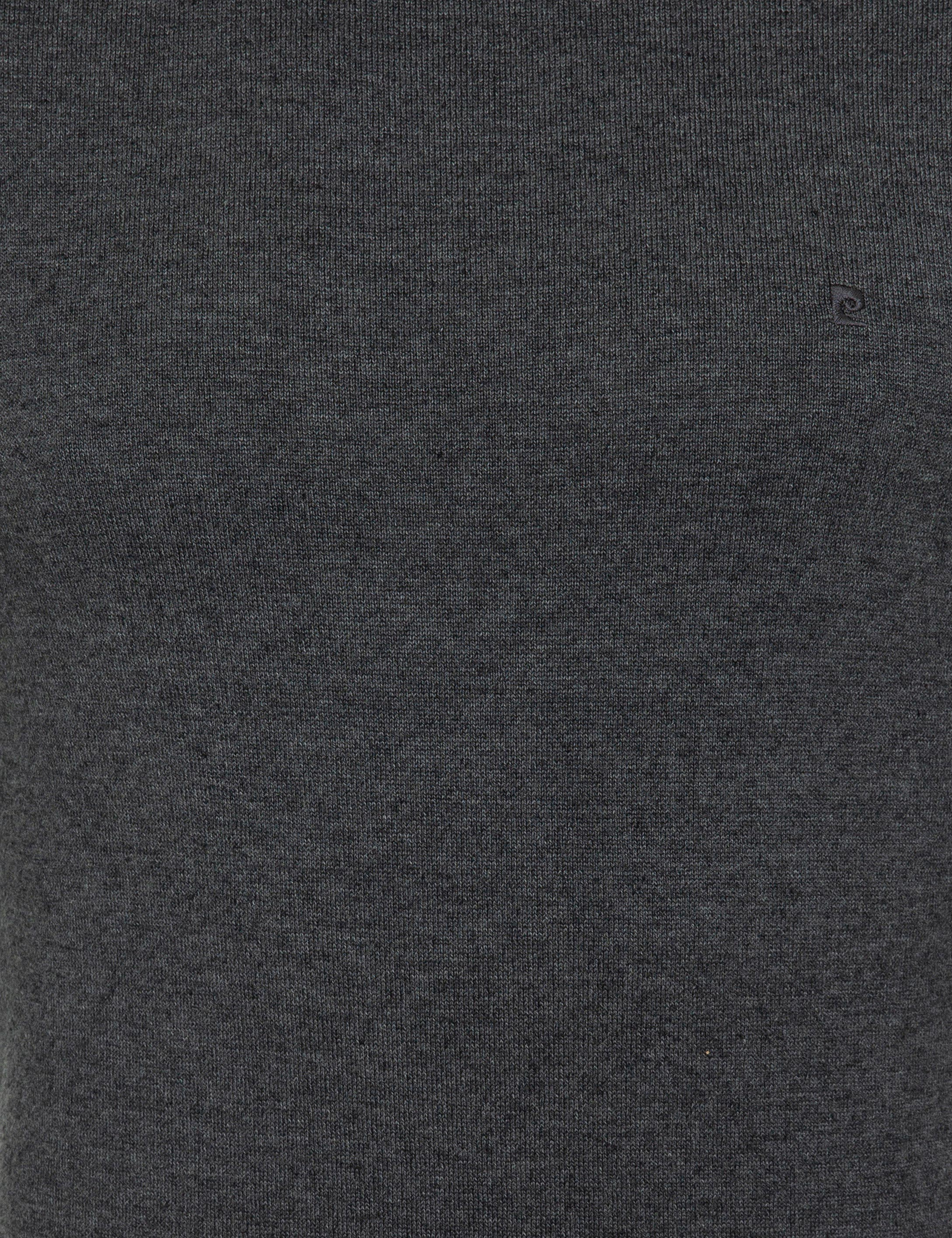 Gri Melanj Slim Fit Balıkçı Yaka Basic Triko Kazak - Image 6