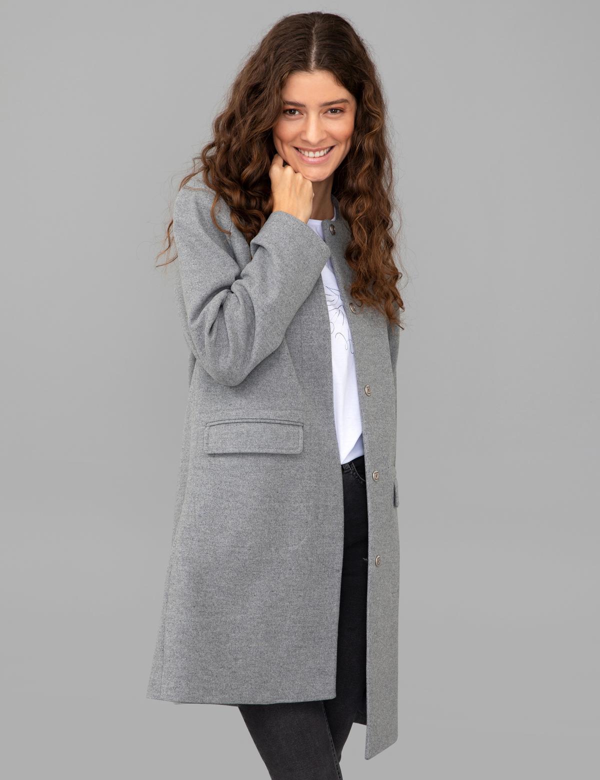 Gri Kaşe Kaban - 50244504005