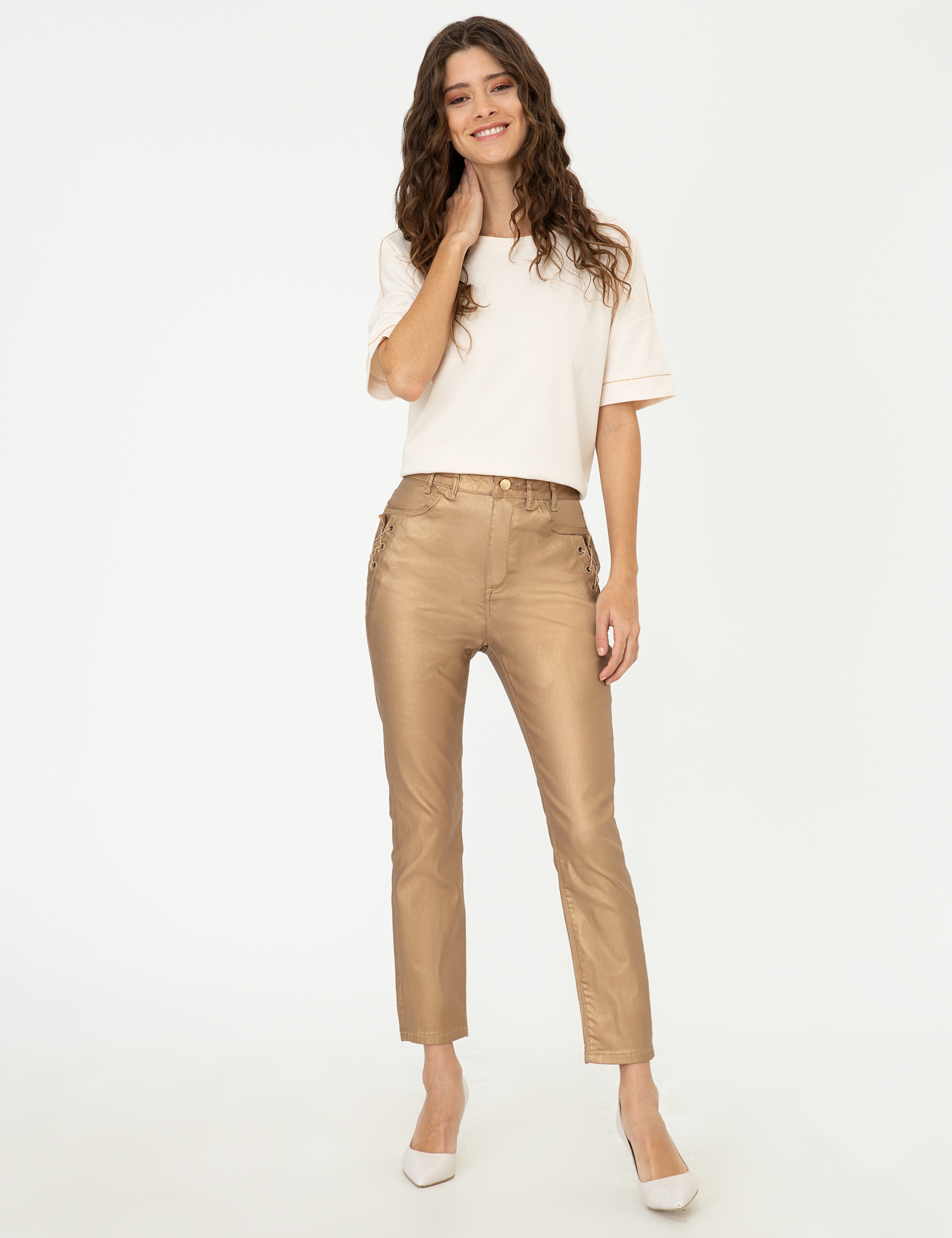 Camel Slim Fit Jean Pantolon