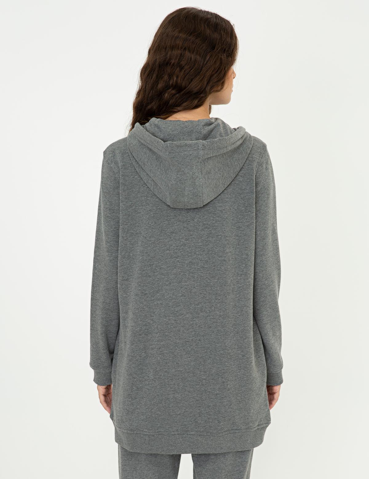 Antrasit Melanj Regular Fit Örme Hırka - 50246055010