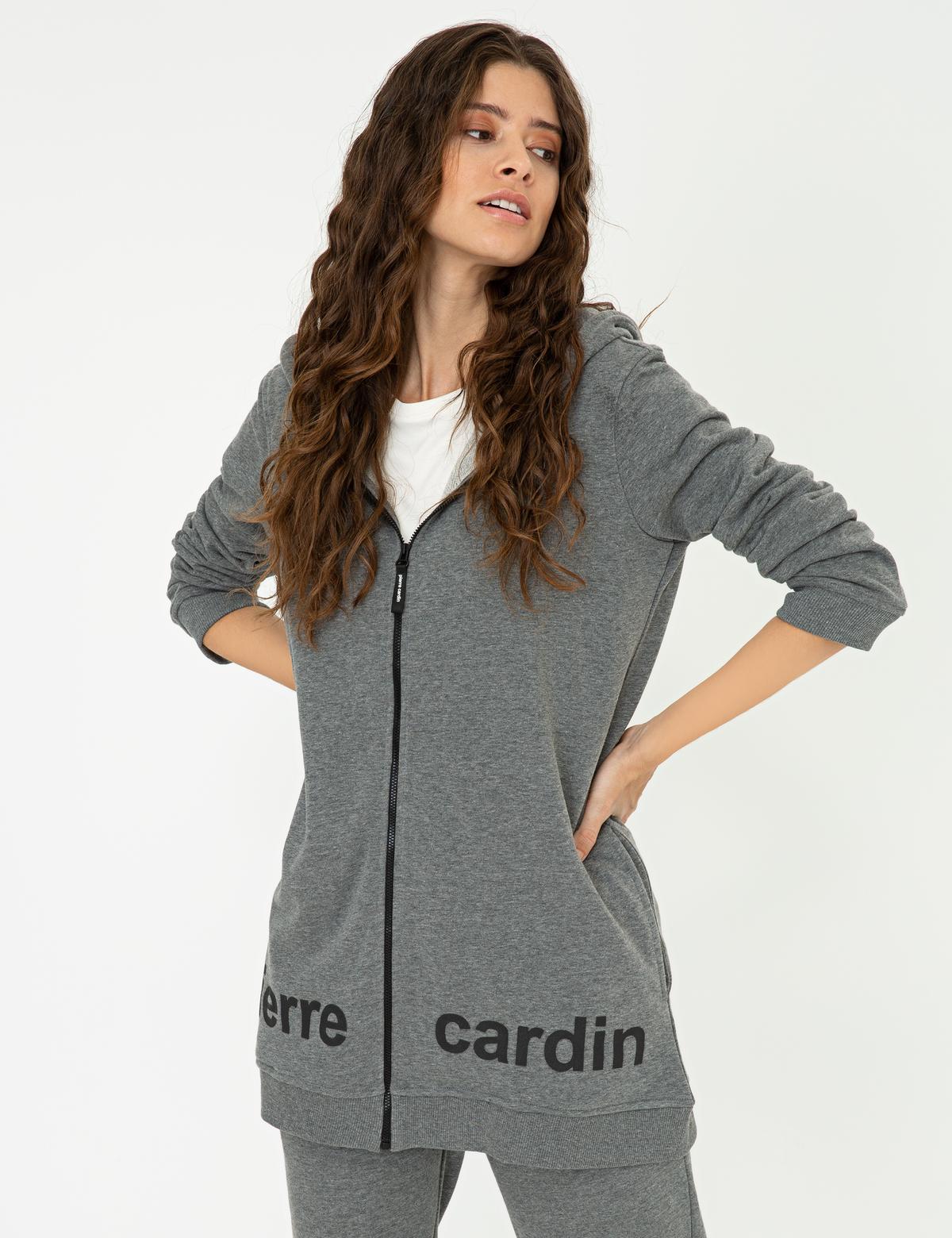 Antrasit Melanj Regular Fit Örme Hırka - 50246055010