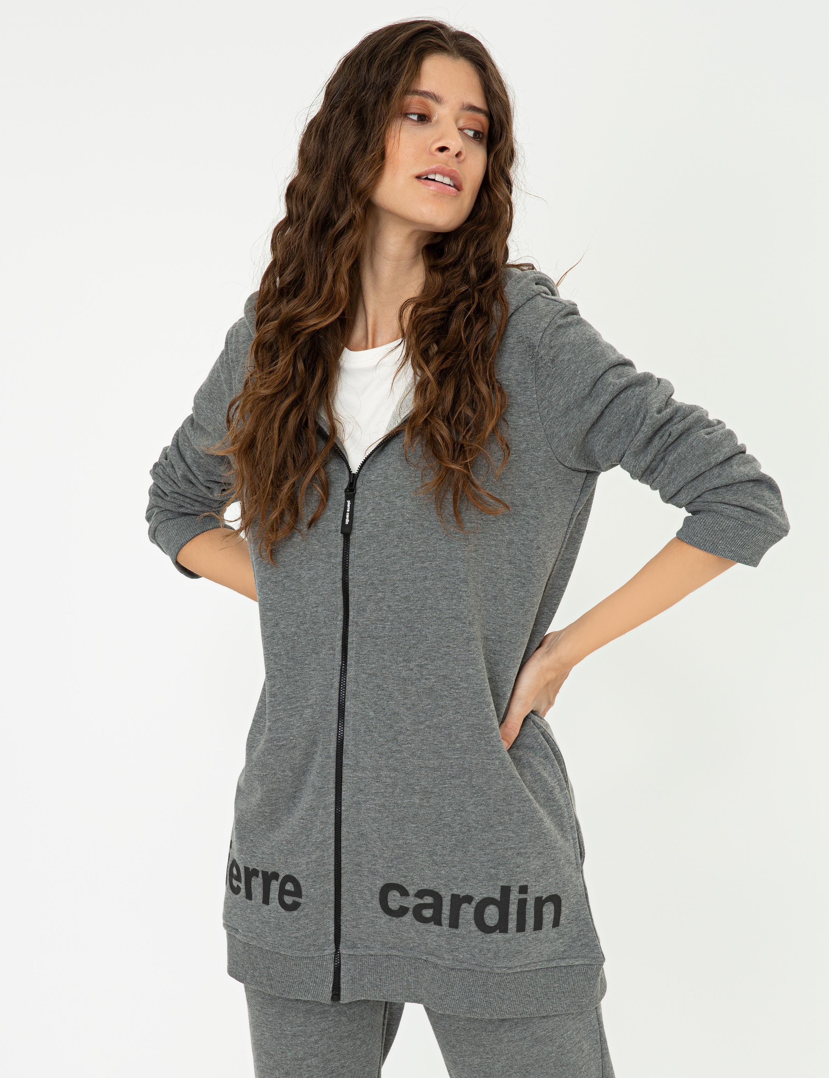 Antrasit Melanj Regular Fit Örme Hırka