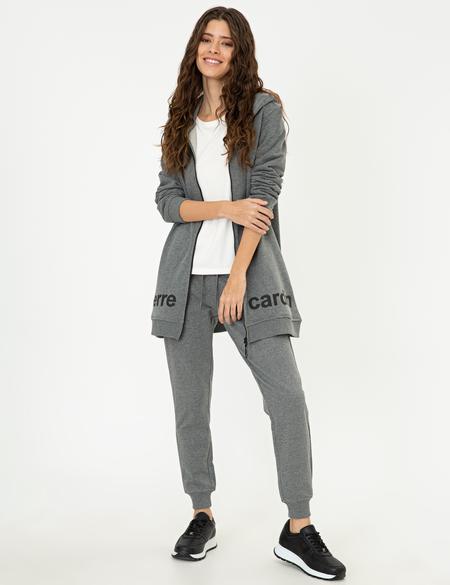 Antrasit Melanj Regular Fit Örme Hırka - 50246055010