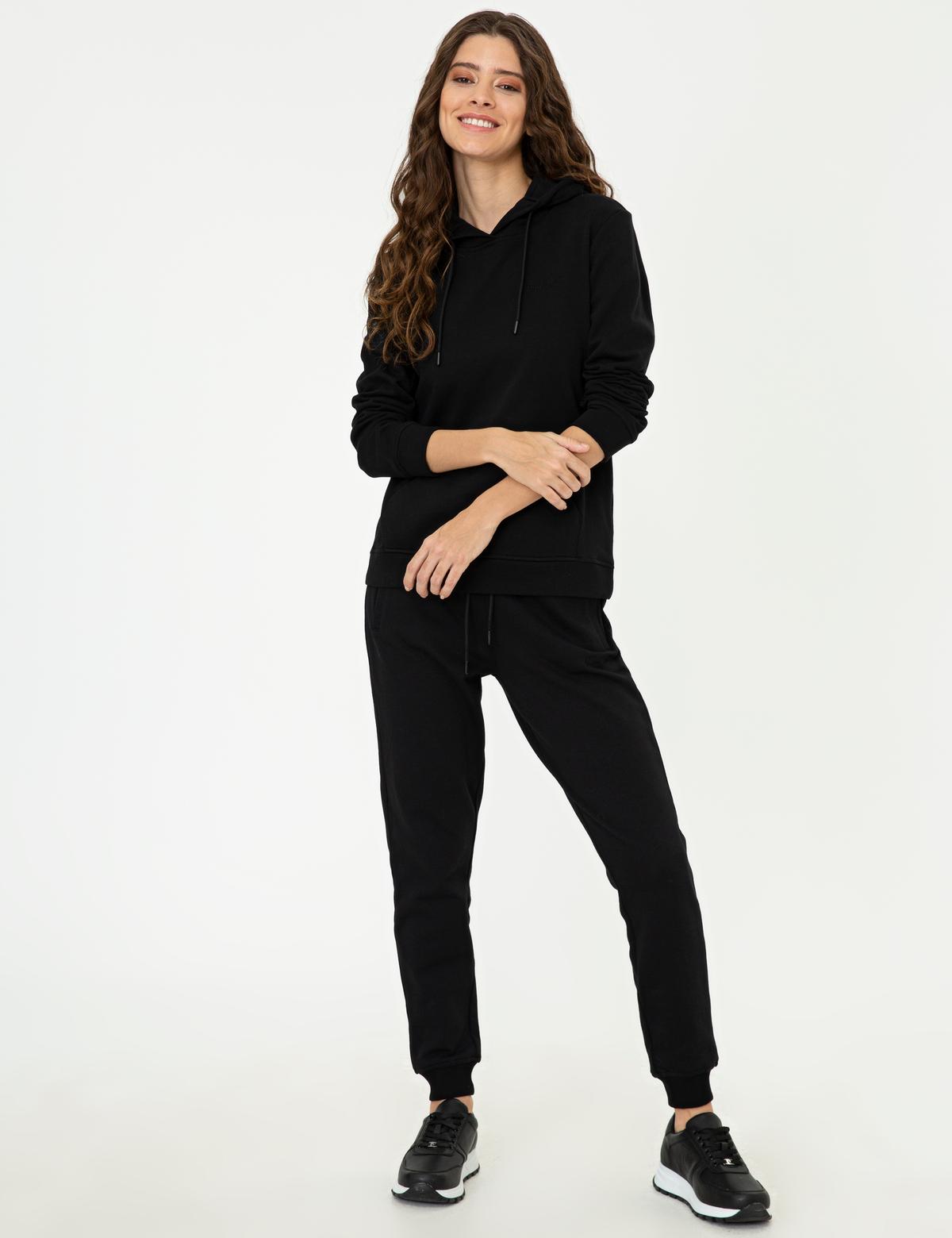 Siyah Regular Fit Sweatshirt - 50248148028