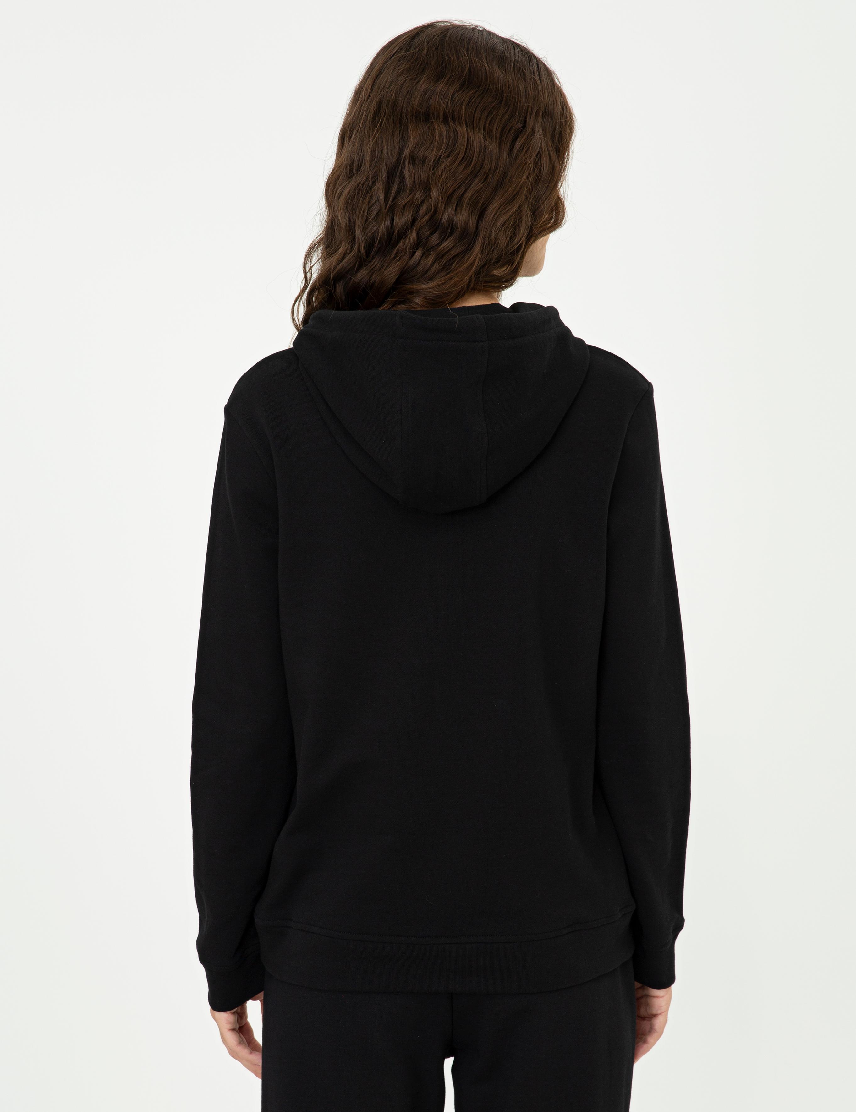 Siyah Regular Fit Sweatshirt