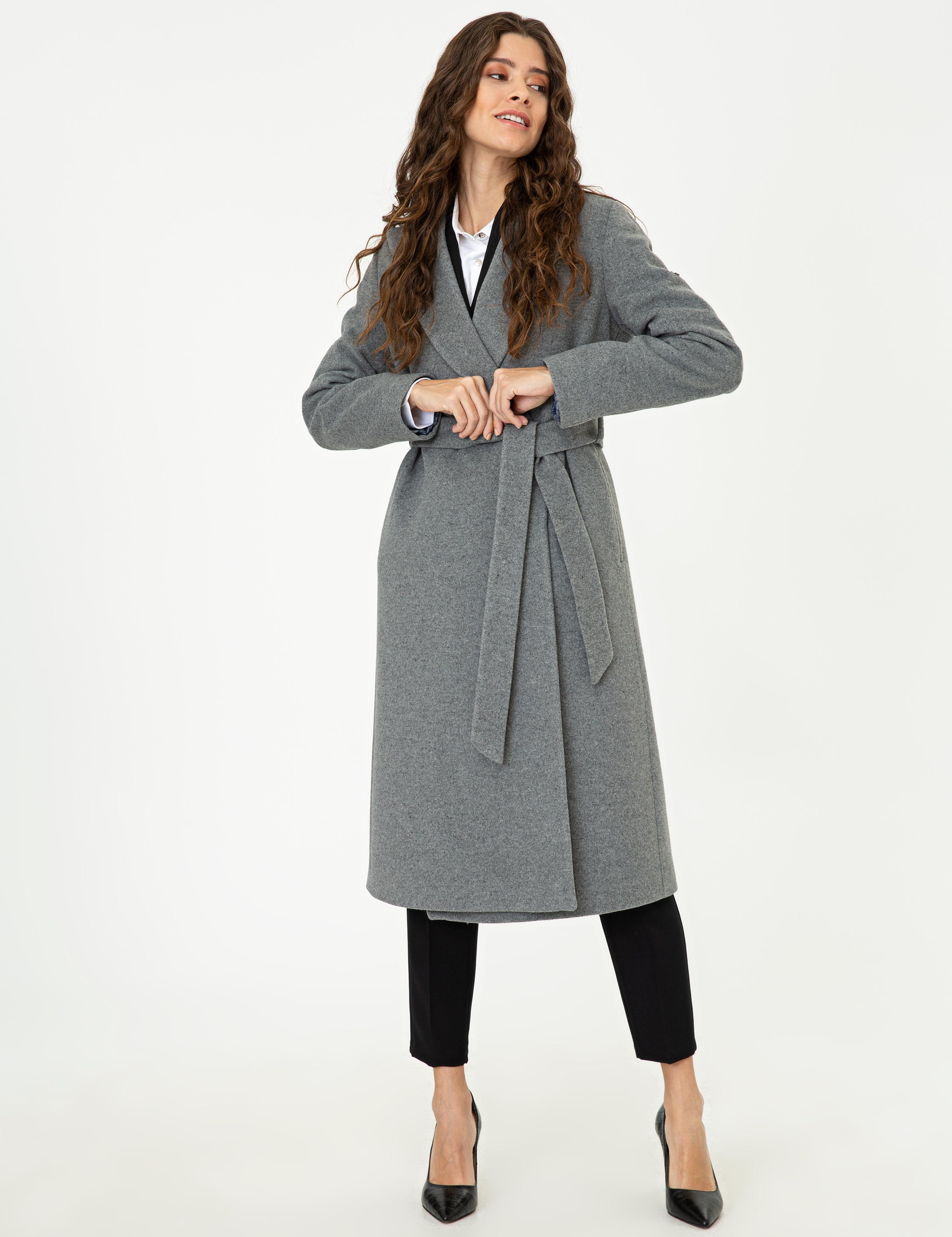 Antrasit Kaşe Kaban