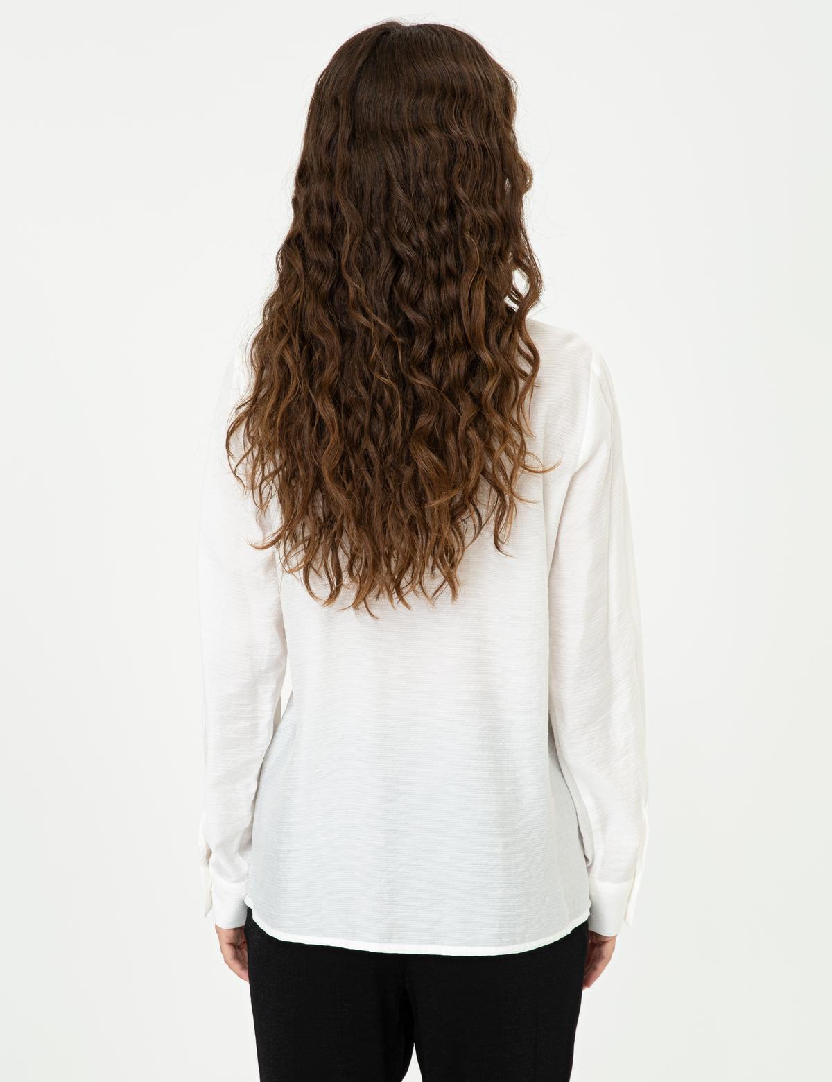 Ekru Comfort Fit Uzun Kollu Gömlek - 50244950002