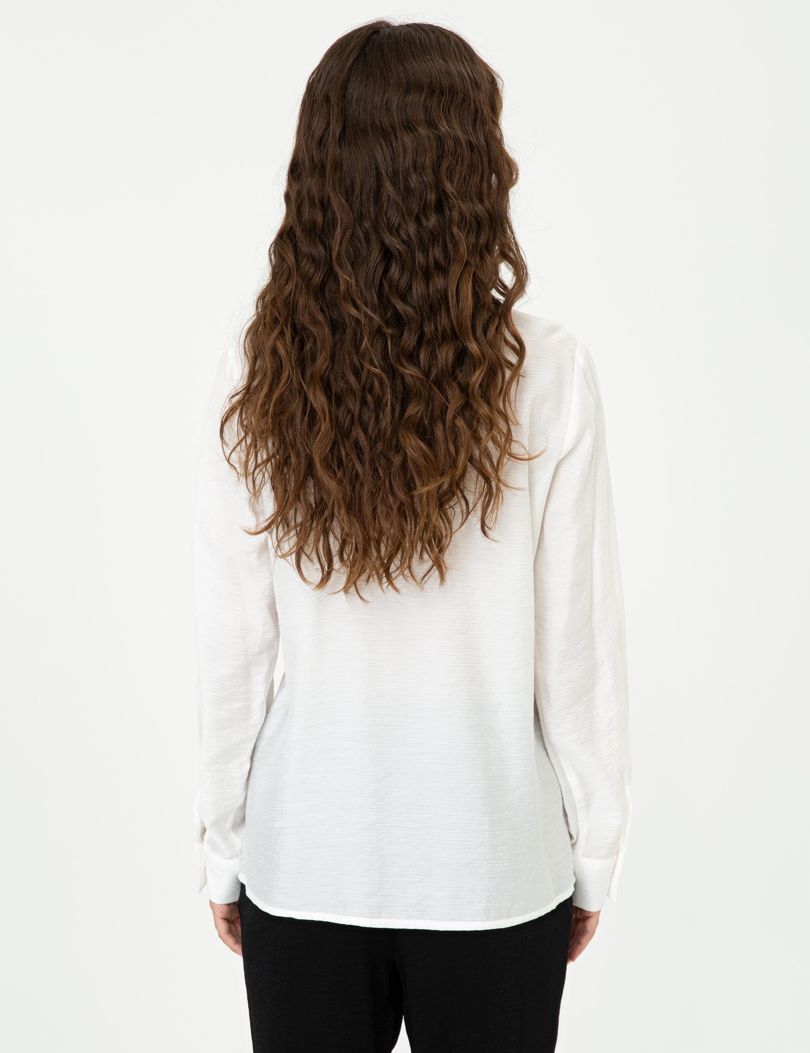 Ekru Comfort Fit Uzun Kollu Gömlek