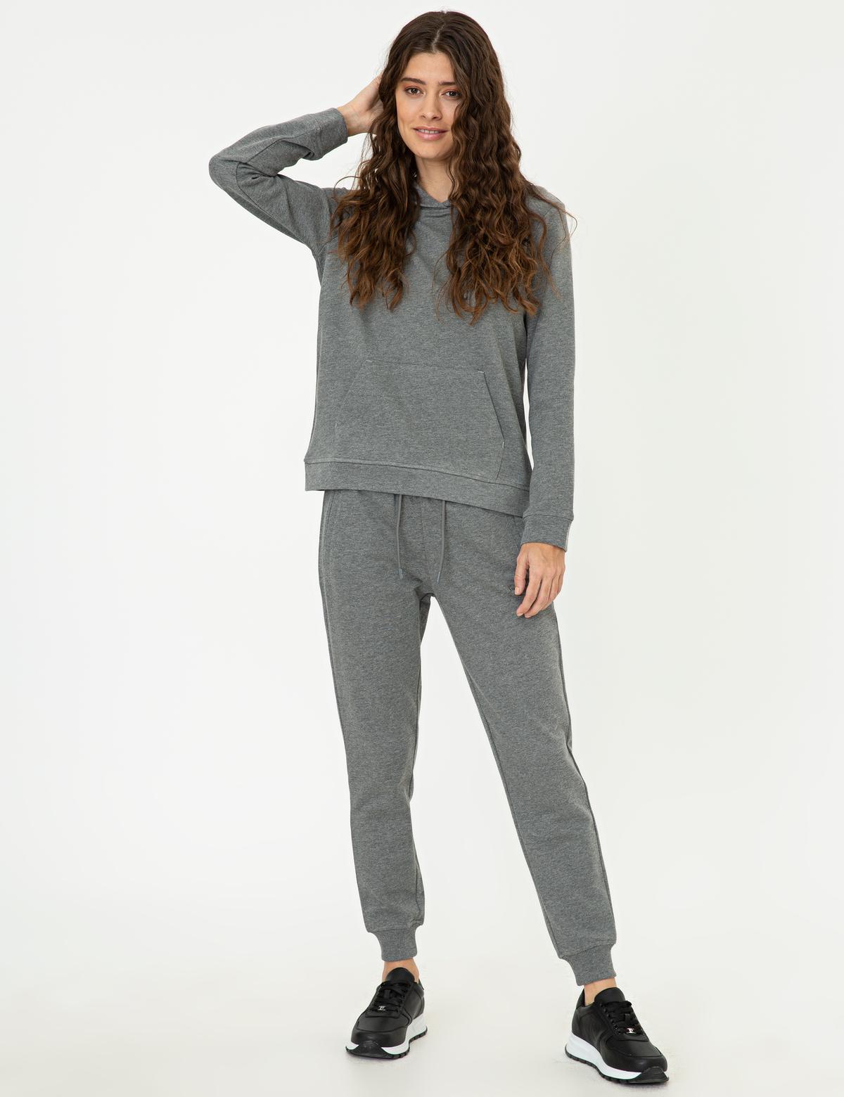 Gri Melanj Eşofman Altı