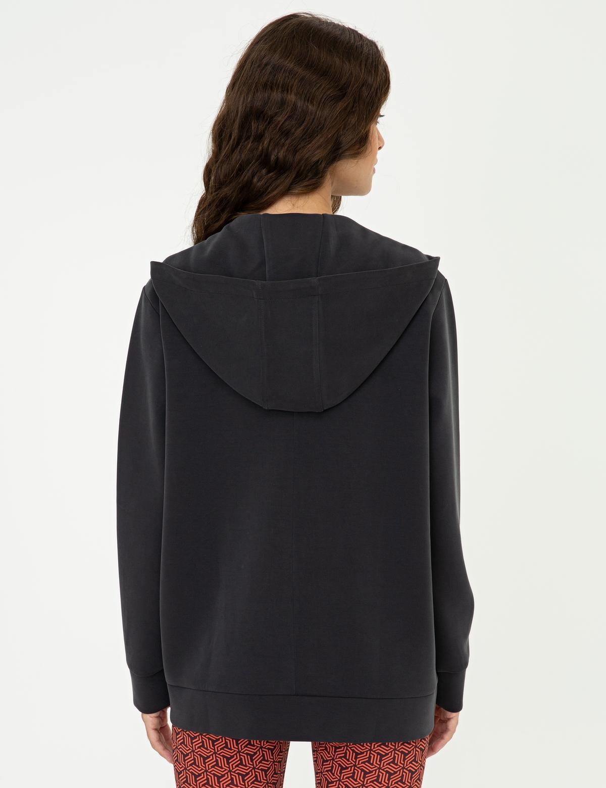 Antrasit Fermuarlı Sweatshirt - 50244910025