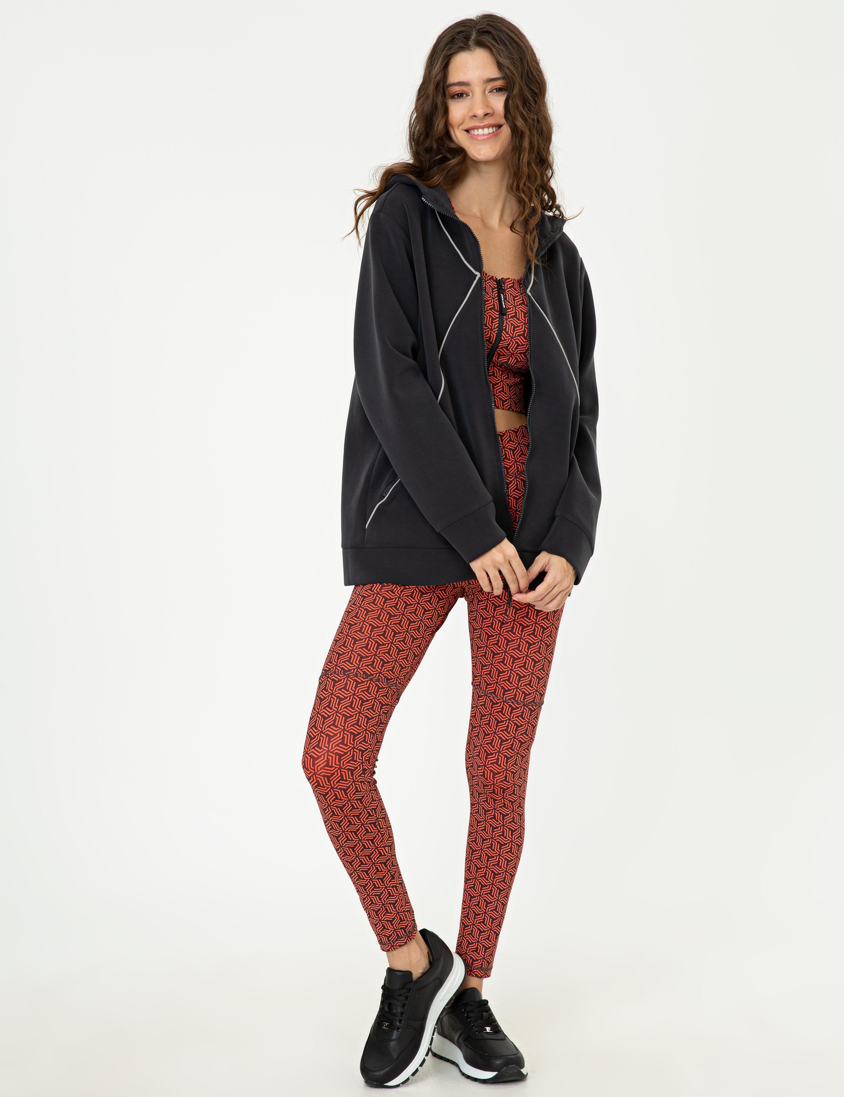 Antrasit Fermuarlı Sweatshirt