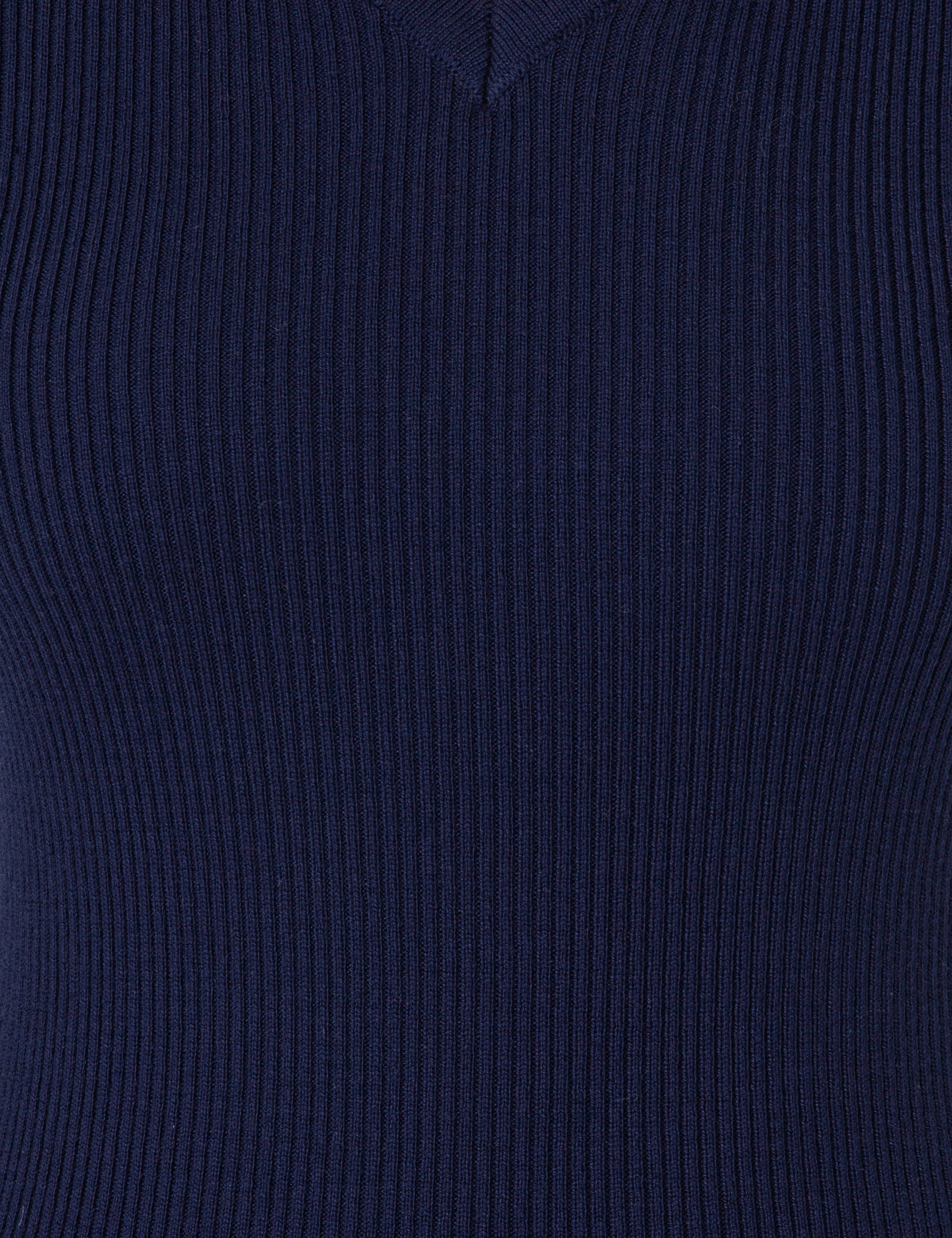 Lacivert Slim Fit Basic Kazak - Image 6