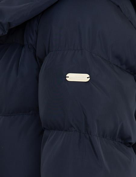 Lacivert Standart Fit Kaz Tüyü Mont - 50243983023