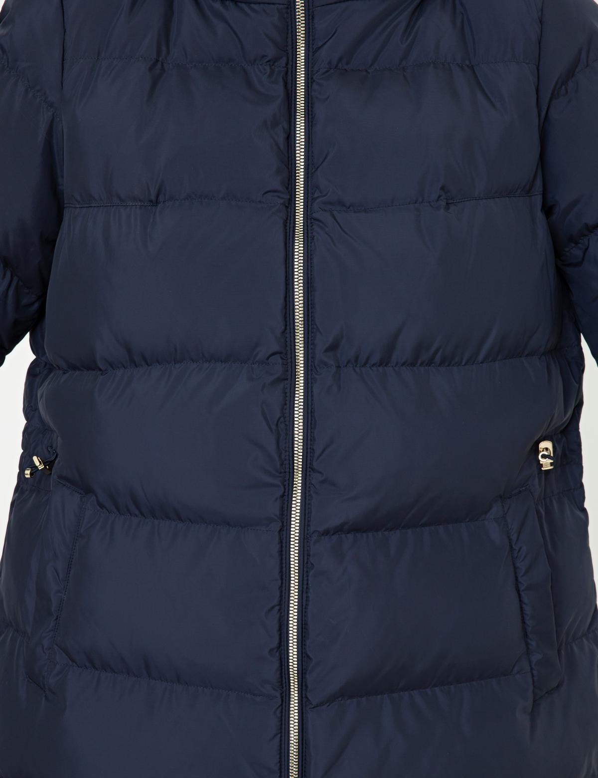 Lacivert Standart Fit Kaz Tüyü Mont - 50243983023