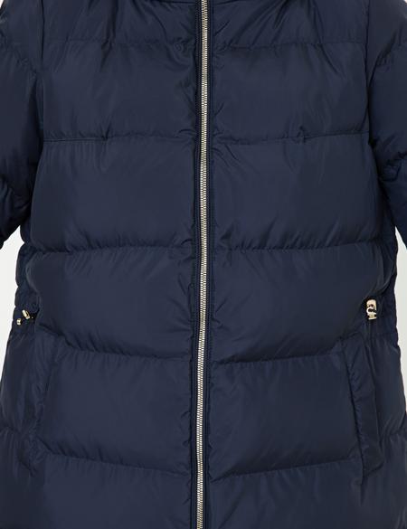 Lacivert Standart Fit Kaz Tüyü Mont - 50243983023