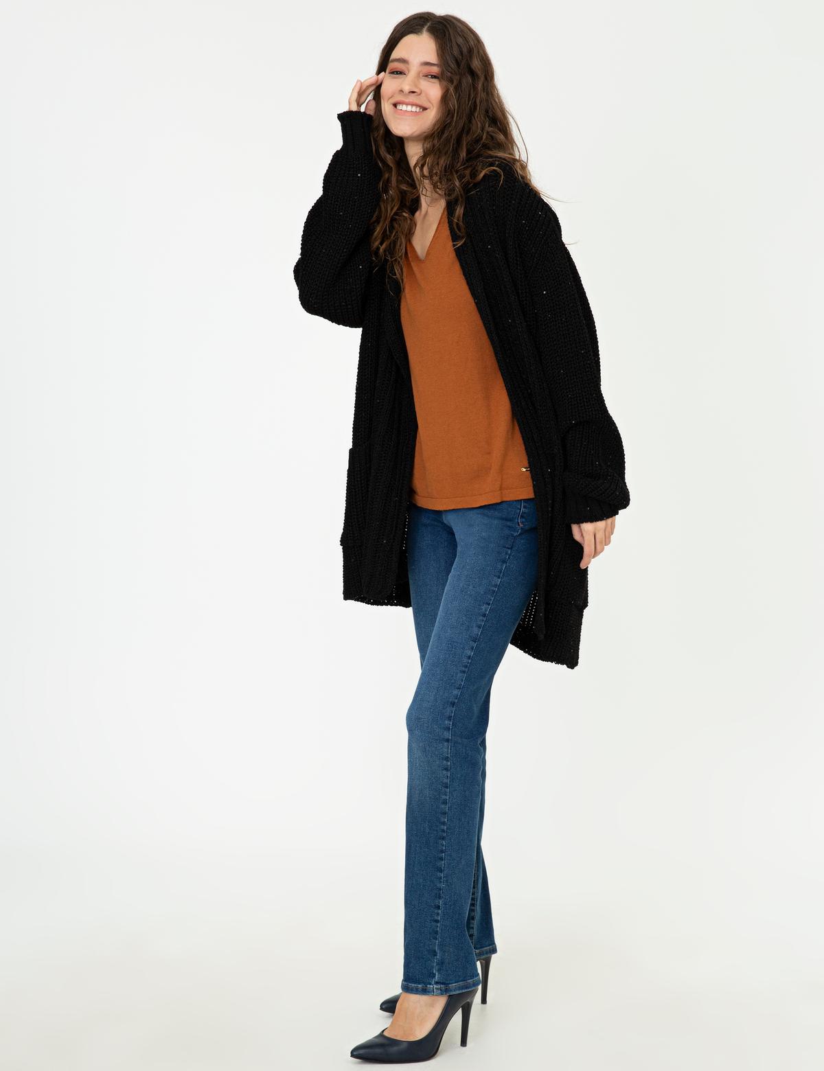 Siyah Triko Hırka - 50244898004