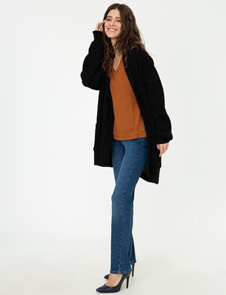 Siyah Triko Hırka - 50244898004