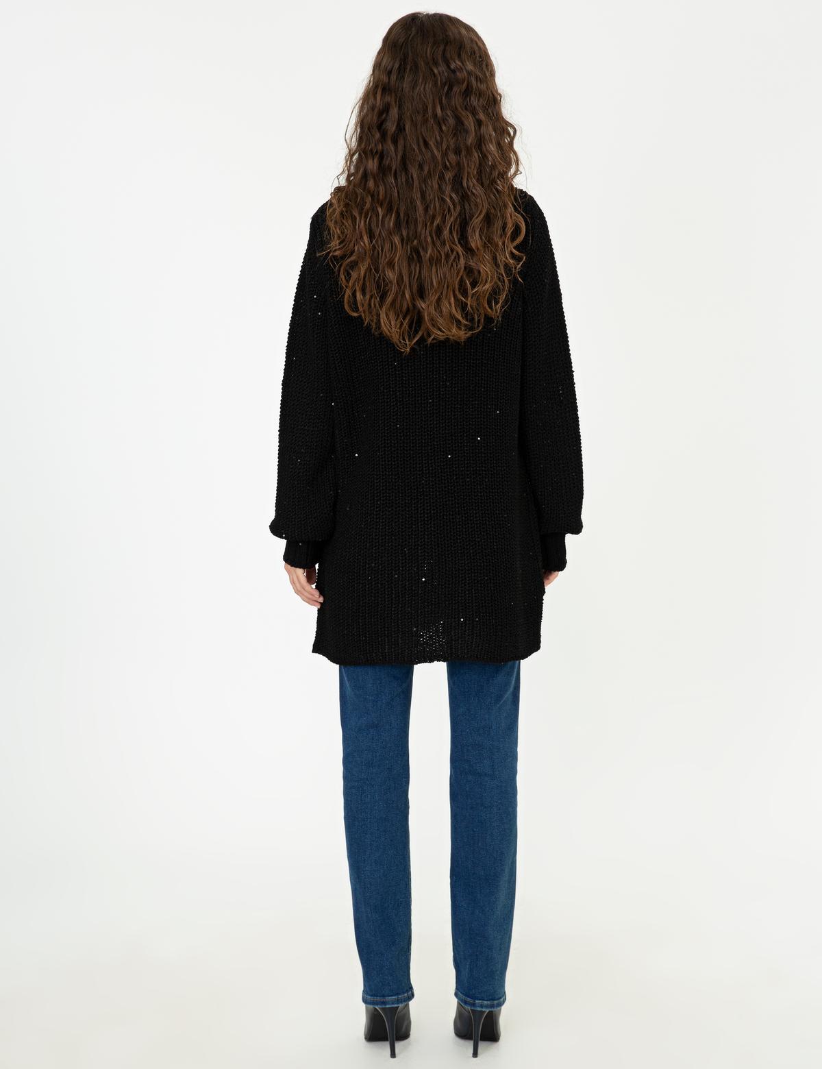 Siyah Triko Hırka - 50244898004