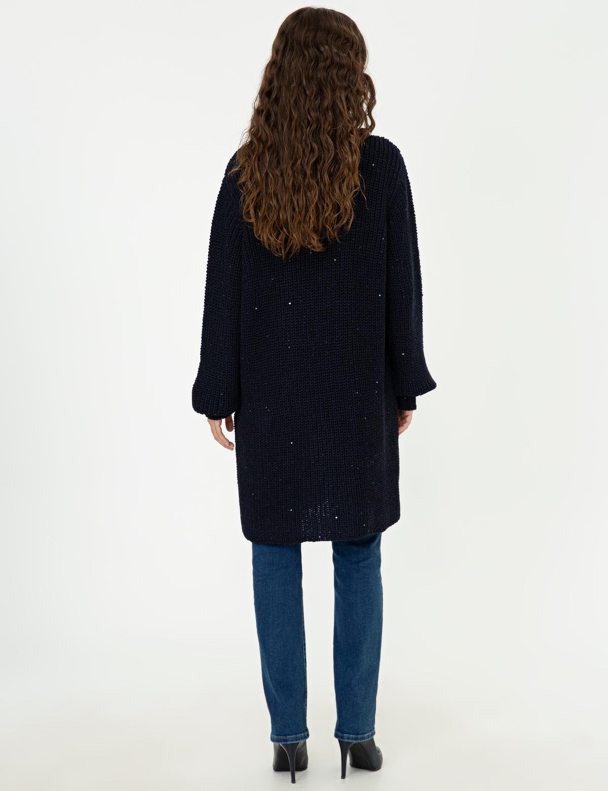 Lacivert Triko Hırka - 50244898009