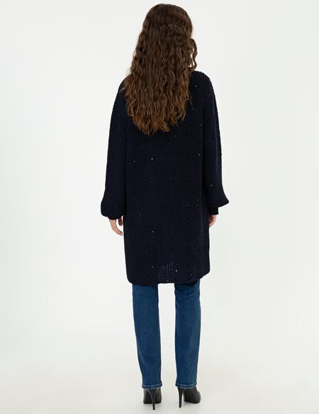 Lacivert Triko Hırka - 50244898009