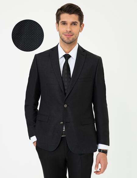 Siyah Slim Fit Ceket - 50200003077