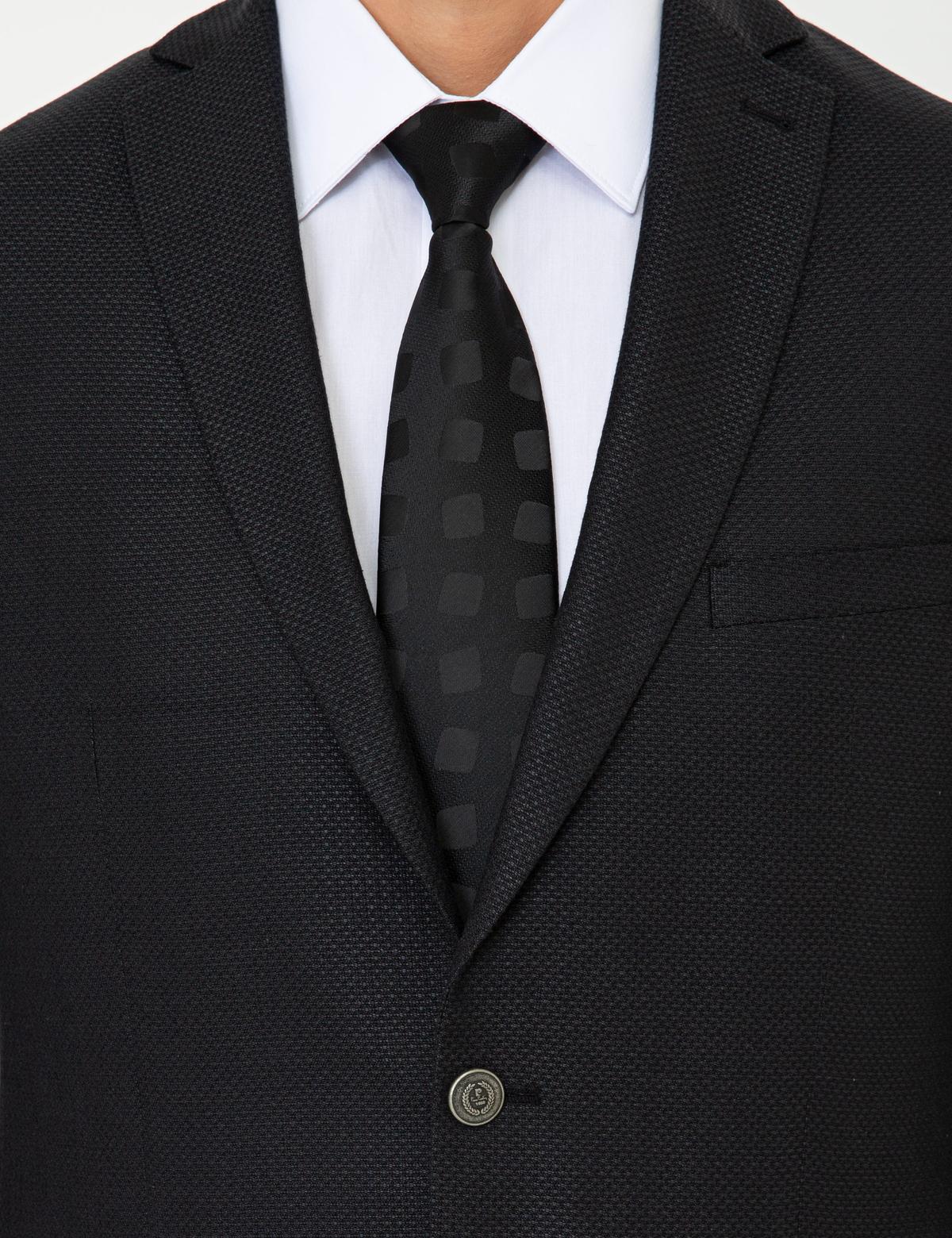 Siyah Slim Fit Ceket - 50200003077