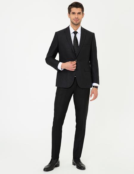 Siyah Slim Fit Ceket - 50200003077