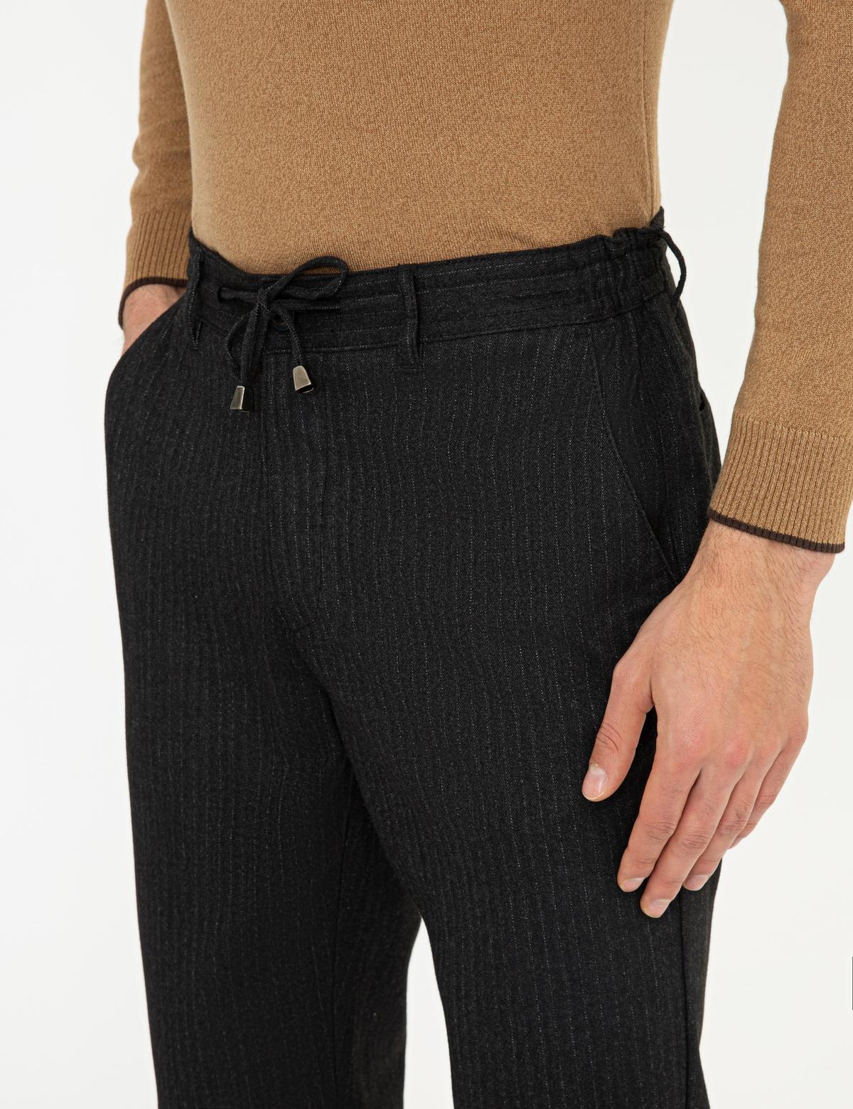 Antrasit Jogger Fit Kanvas Pantolon - 50241483005