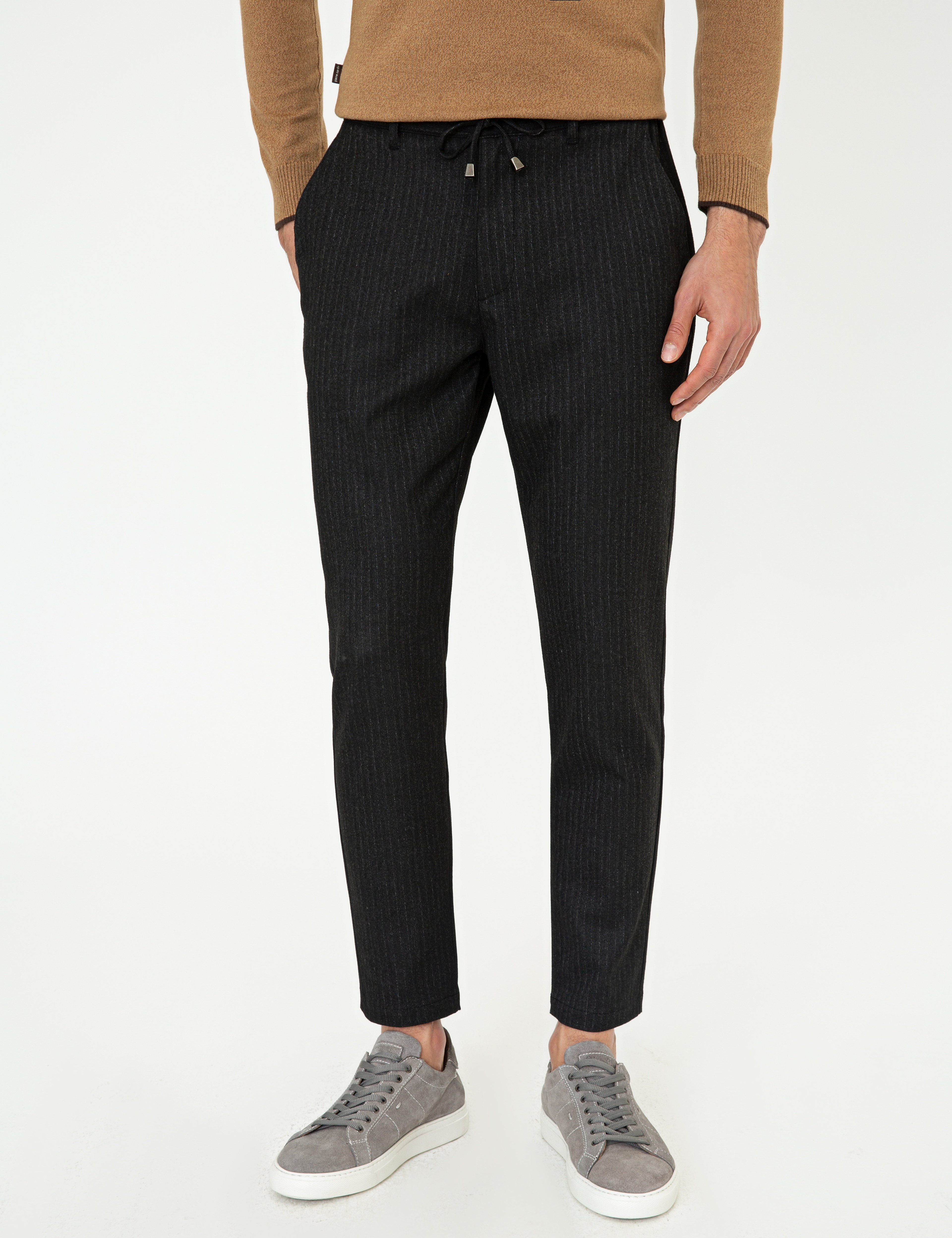Antrasit Jogger Fit Kanvas Pantolon - Image 2