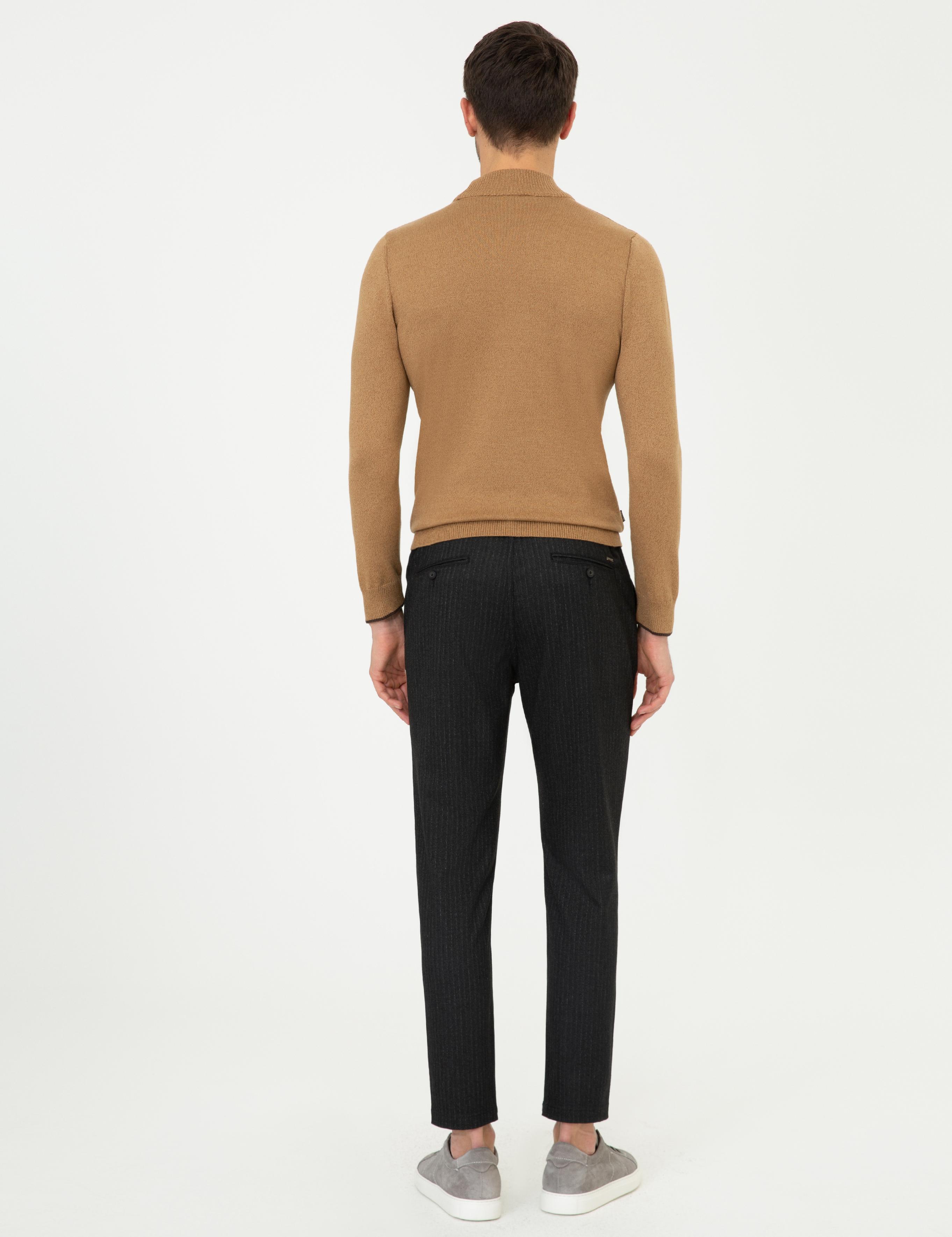 Antrasit Jogger Fit Kanvas Pantolon