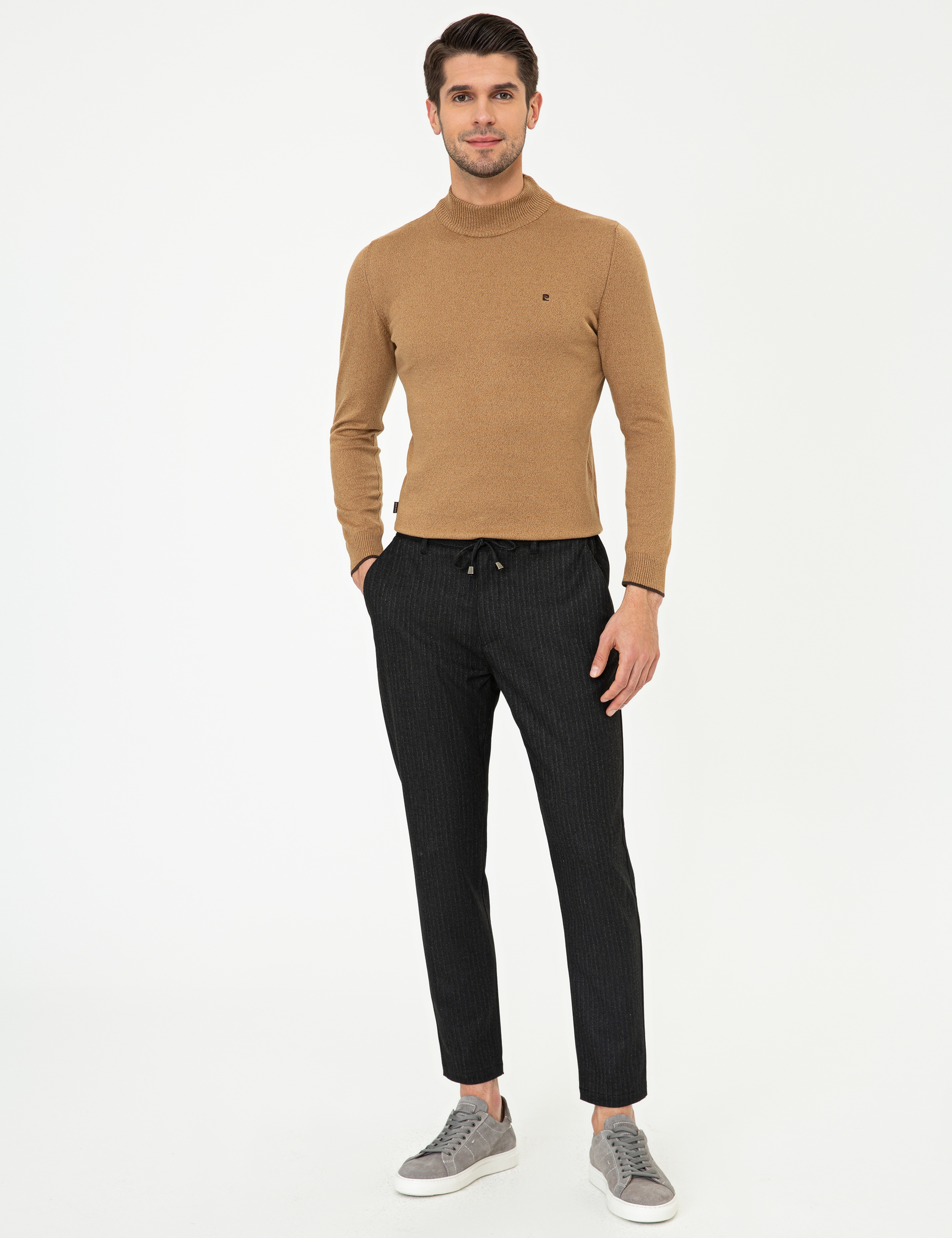 Antrasit Jogger Fit Kanvas Pantolon - Image 1